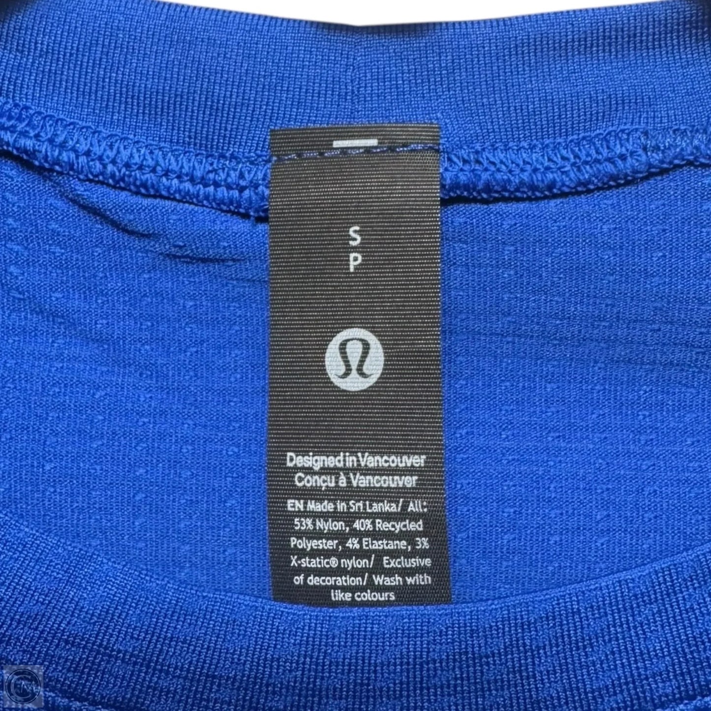 Athletic Top Short Sleeve By Lululemon In Blue, Size: S