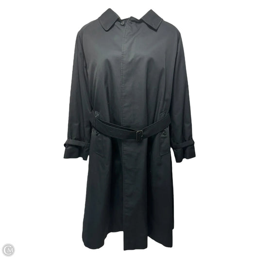 Nova Check Lined Belted Coat Luxury Designer By Burberry In Black, Size: XL (EU 46)
