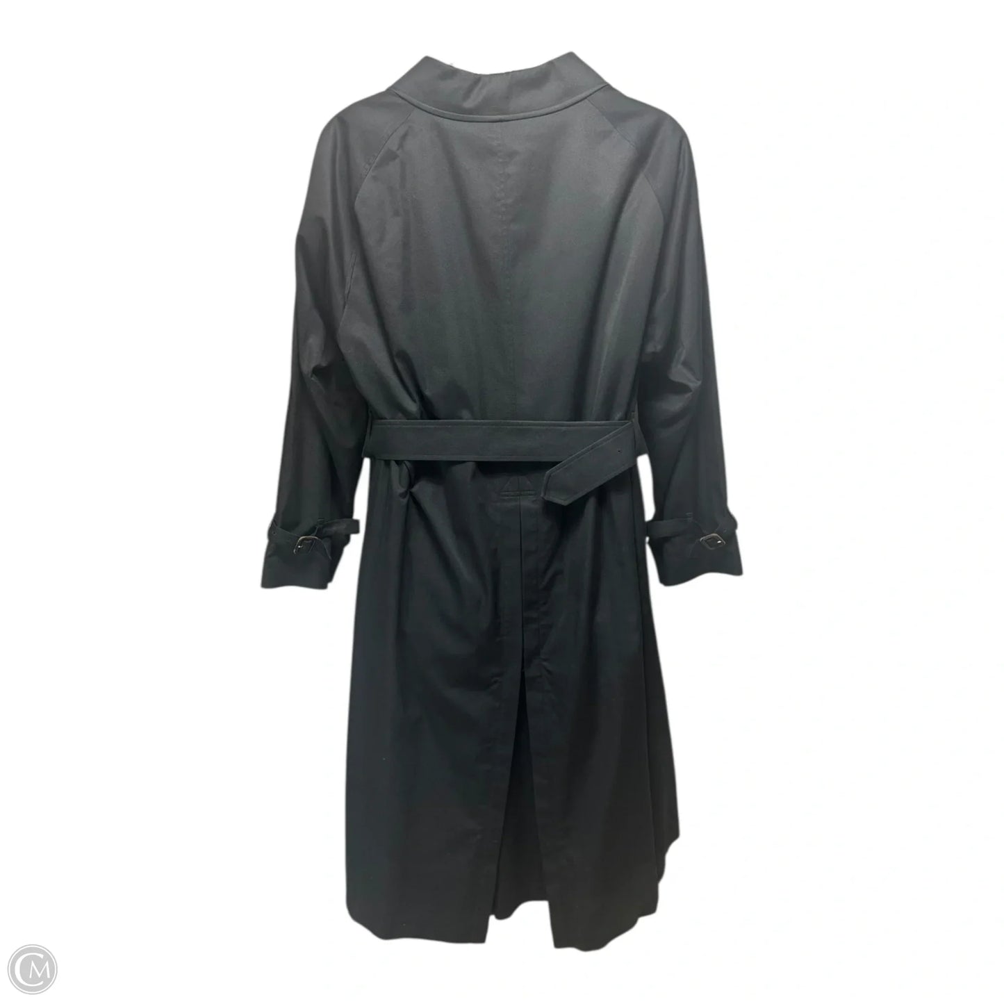 Nova Check Lined Belted Coat Luxury Designer By Burberry In Black, Size: XL (EU 46)