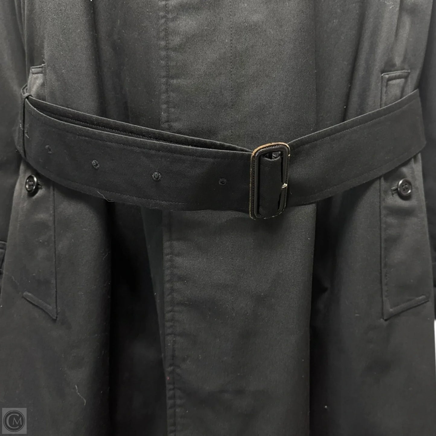 Nova Check Lined Belted Coat Luxury Designer By Burberry In Black, Size: XL (EU 46)