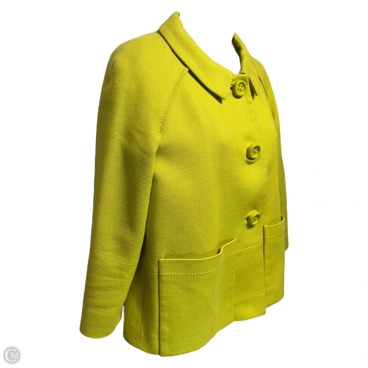Jacket Designer By Kate Spade In Chartreuse, Size: 6