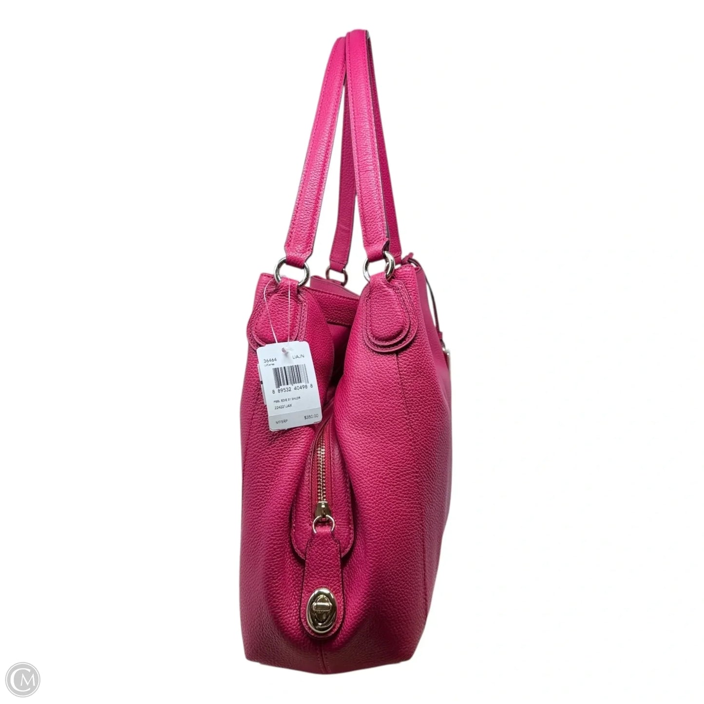 Pebbled Leather Edie 31 Shoulder Bag Designer By Coach, Size: Medium