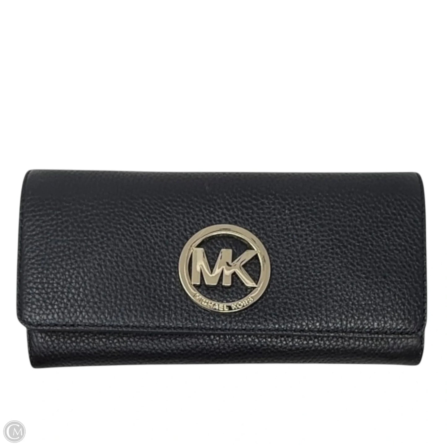 Fulton Gusset Leather Carryall Wallet Designer By Michael Kors, Size: Medium