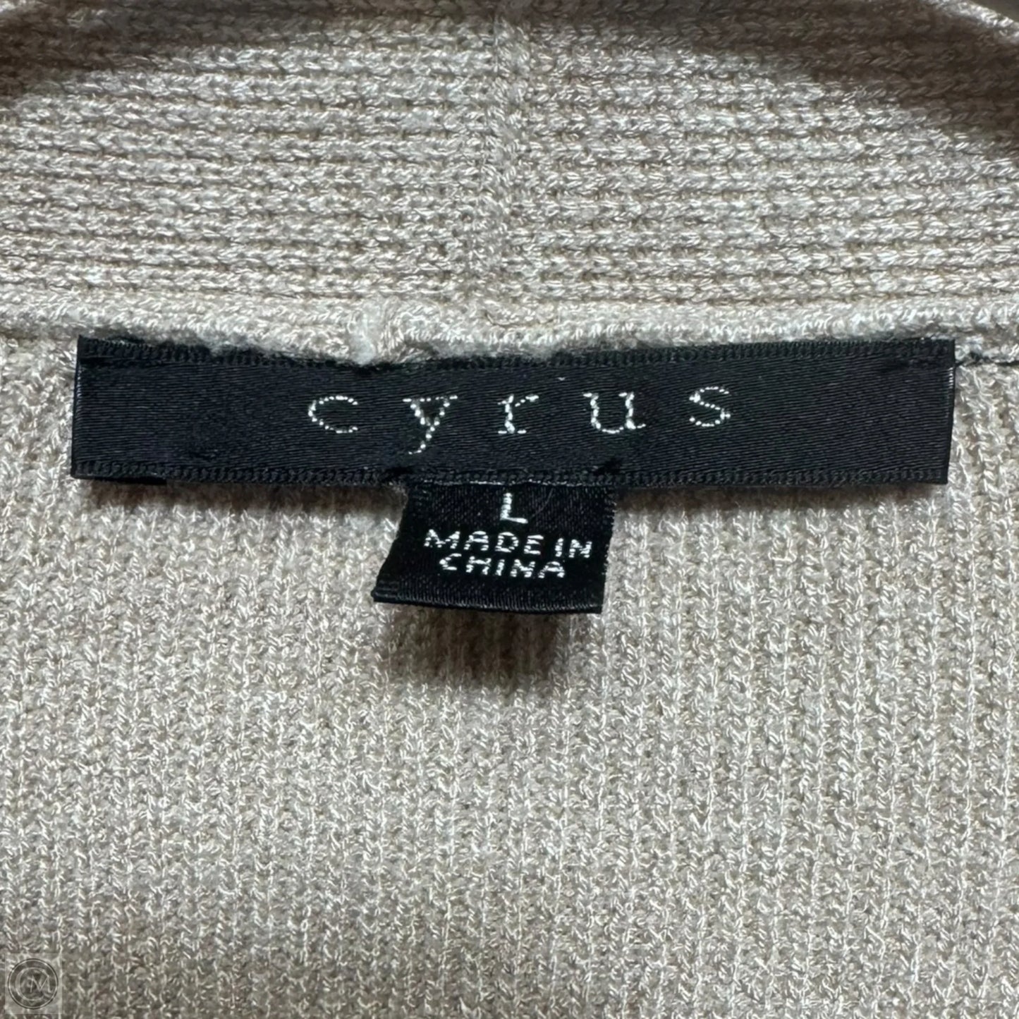 The Lightweight Open Cardigan By Cyrus In Tan, Size: L