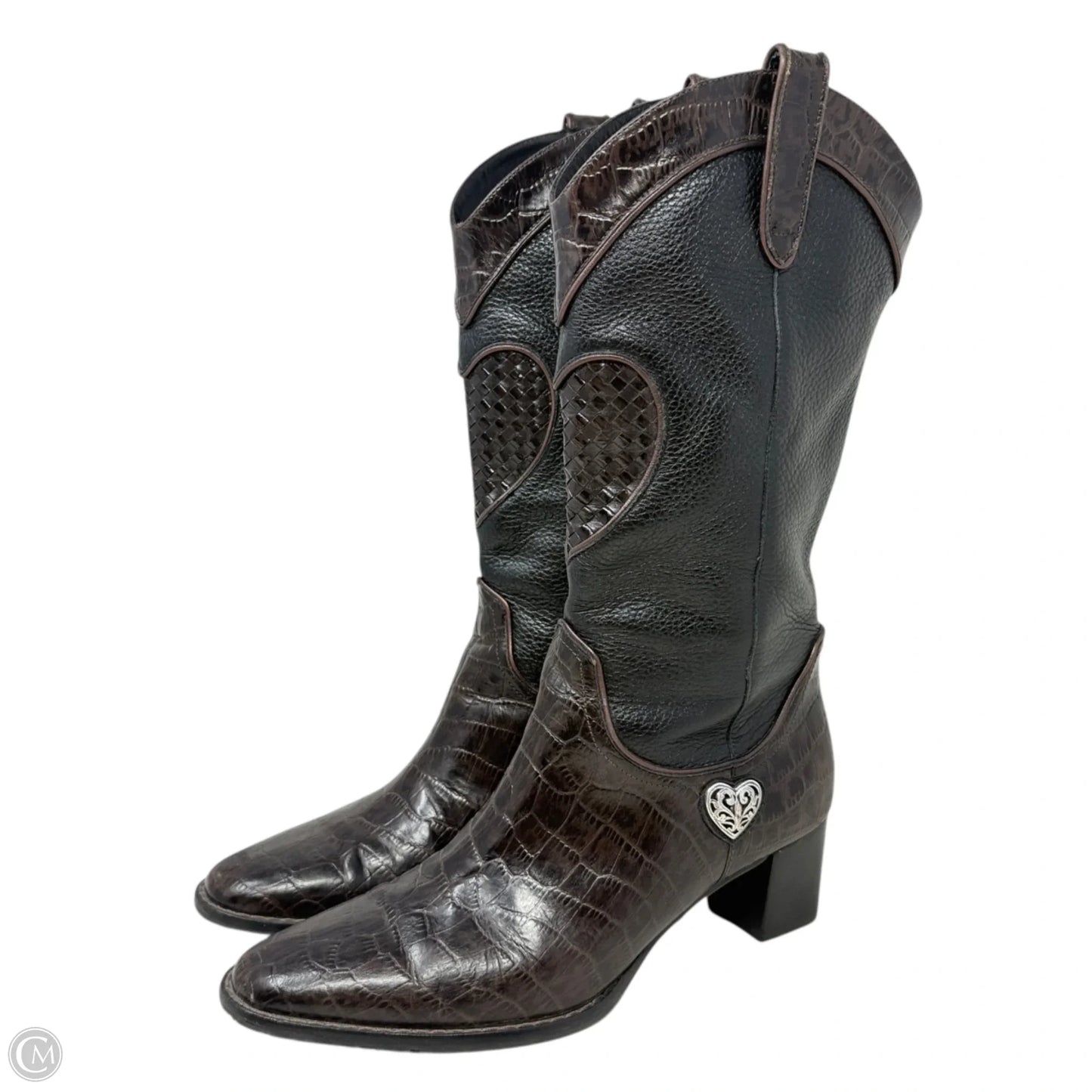 Toby Western Boots By Brighton In Black & Brown, Size: 8