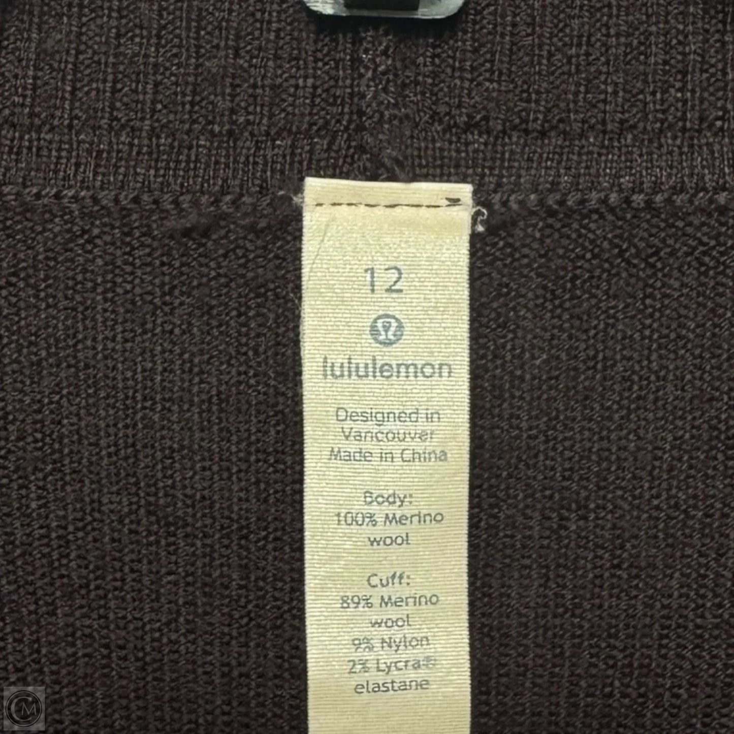 Sit In Lotus Wrap II Merino Wool Cardigan By Lululemon In Maroon, Size: 12