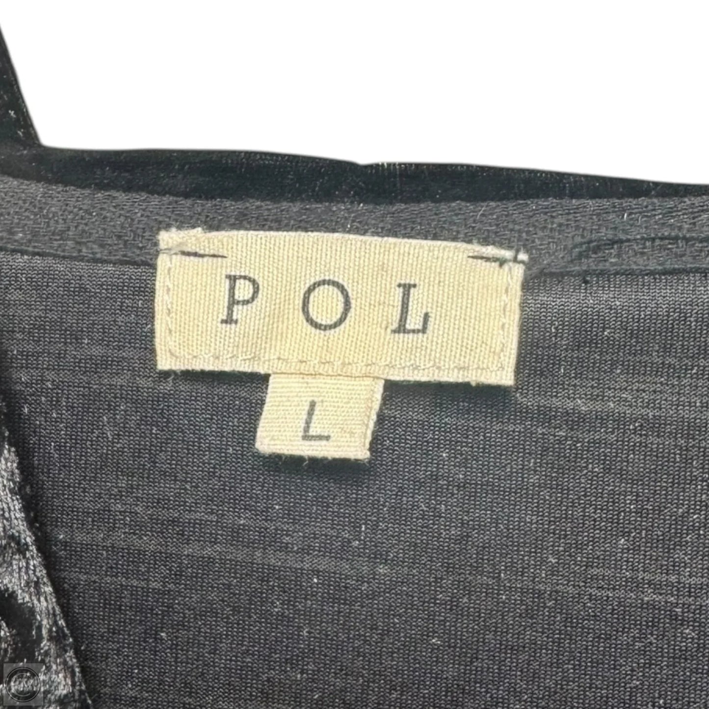 Sweatshirt Hoodie By Pol In Black, Size: L