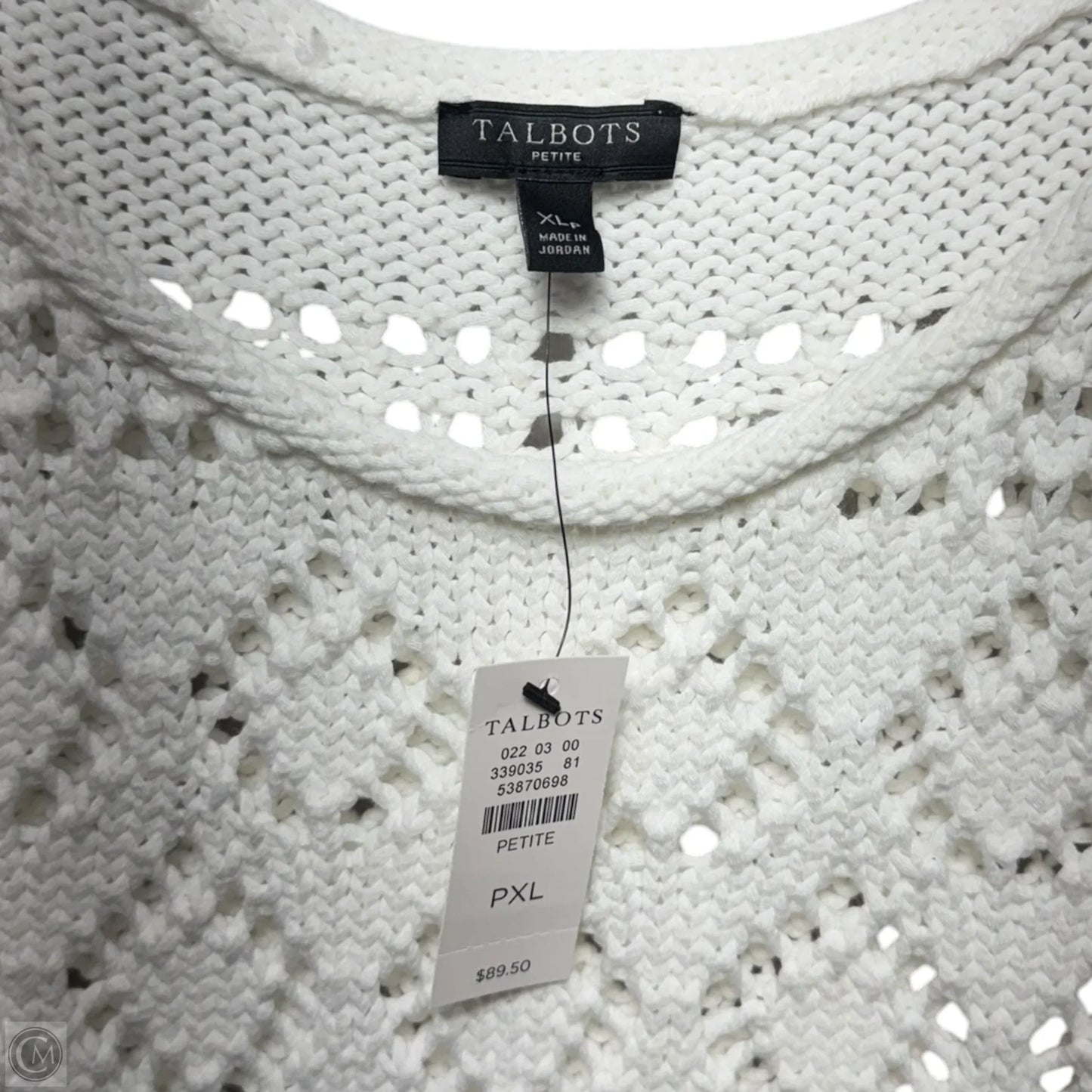 Sweater By Talbots In White, Size: Xlp