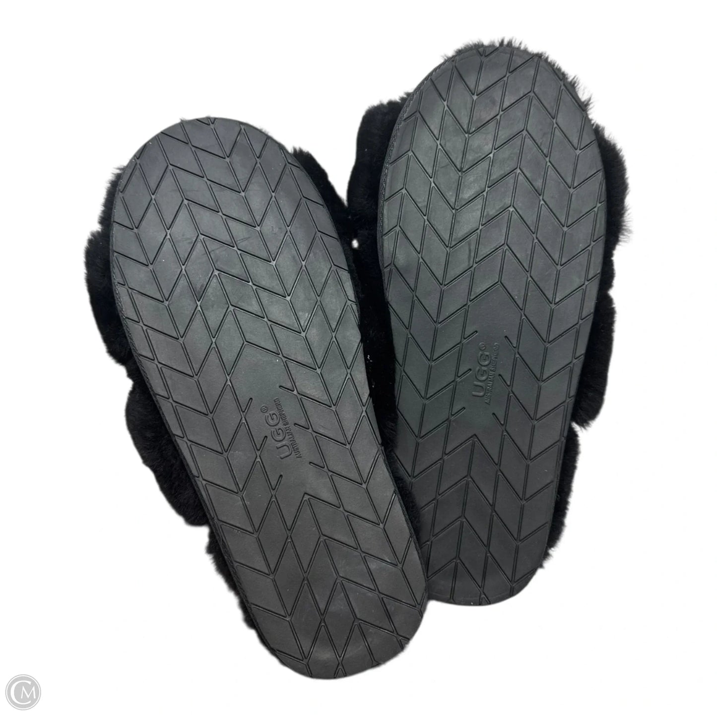 Sheep Slide Slippers Designer By Ugg In Black, Size: 6