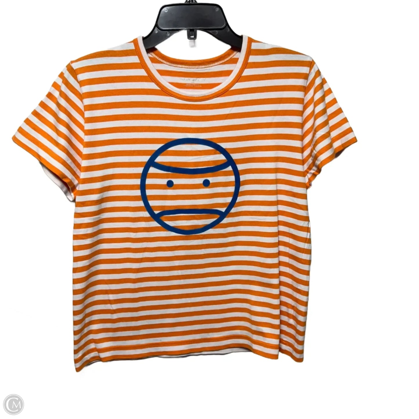 Little Grumps Top Short Sleeve Designer By Tory Sport by Tory Burch In Striped Pattern, Size: L