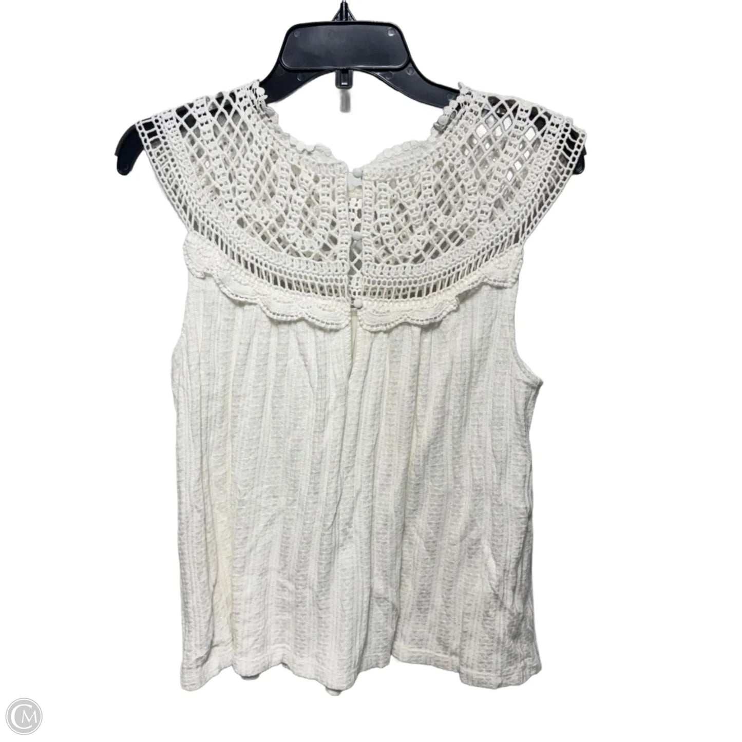 Top Sleeveless By Meadow Rue In Cream, Size: S