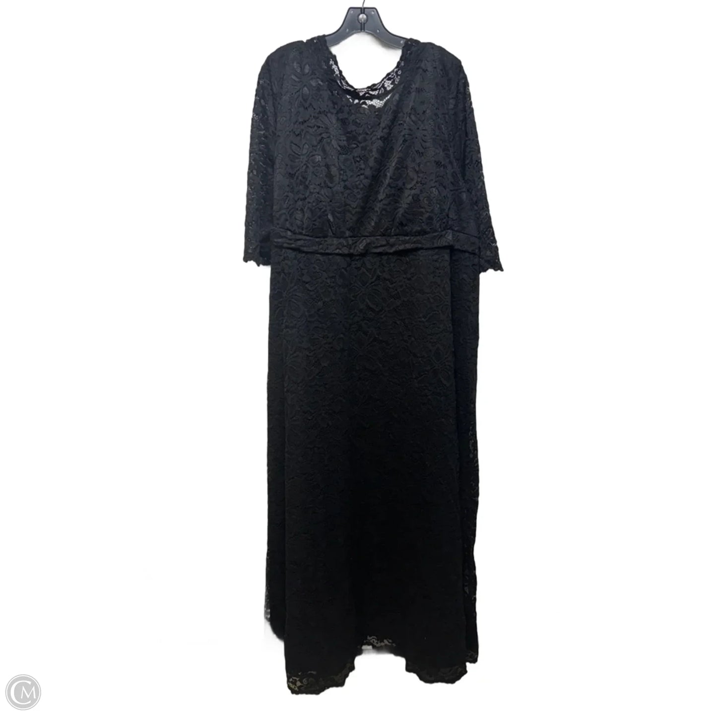 Kiyonna Screen Siren Lace Evening Gown By Kiyonna In Black, Size: 5X