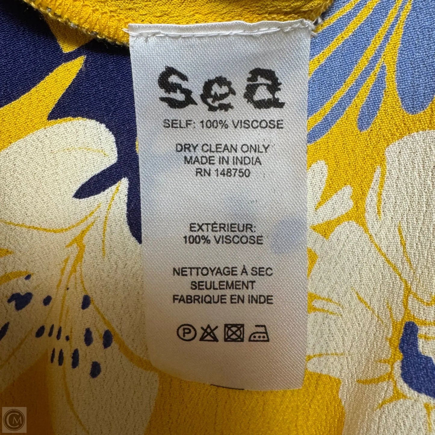 Pia Ruffle Mini Dress By Sea NY In Yellow Floral Print, Size: 8