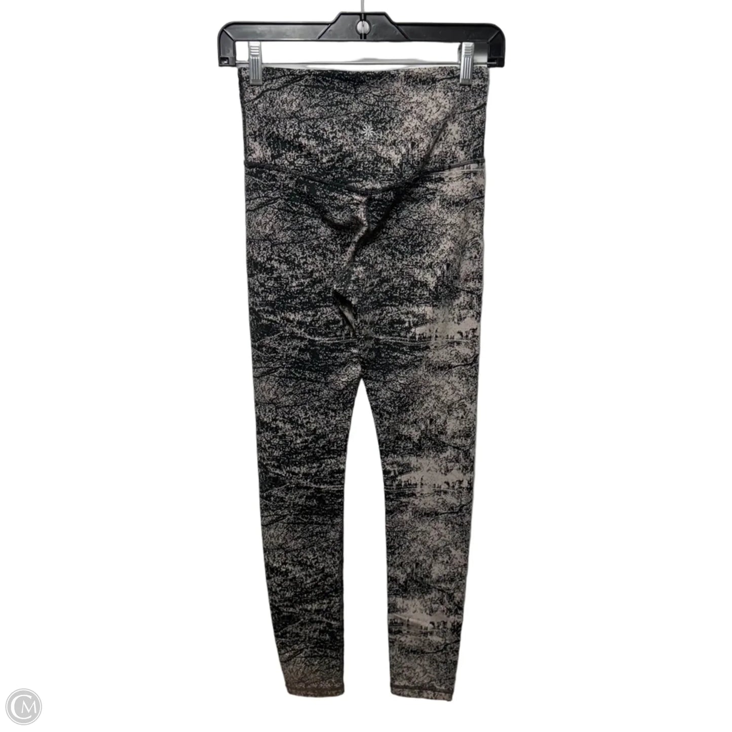 Athletic Leggings By Athleta In Black & Tan, Size: Xs