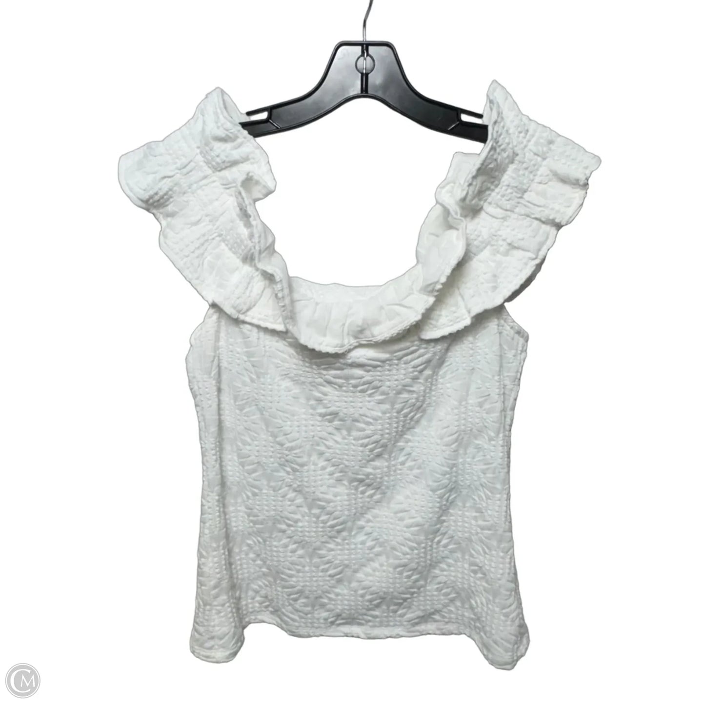 Top Sleeveless By Maeve In White, Size: L