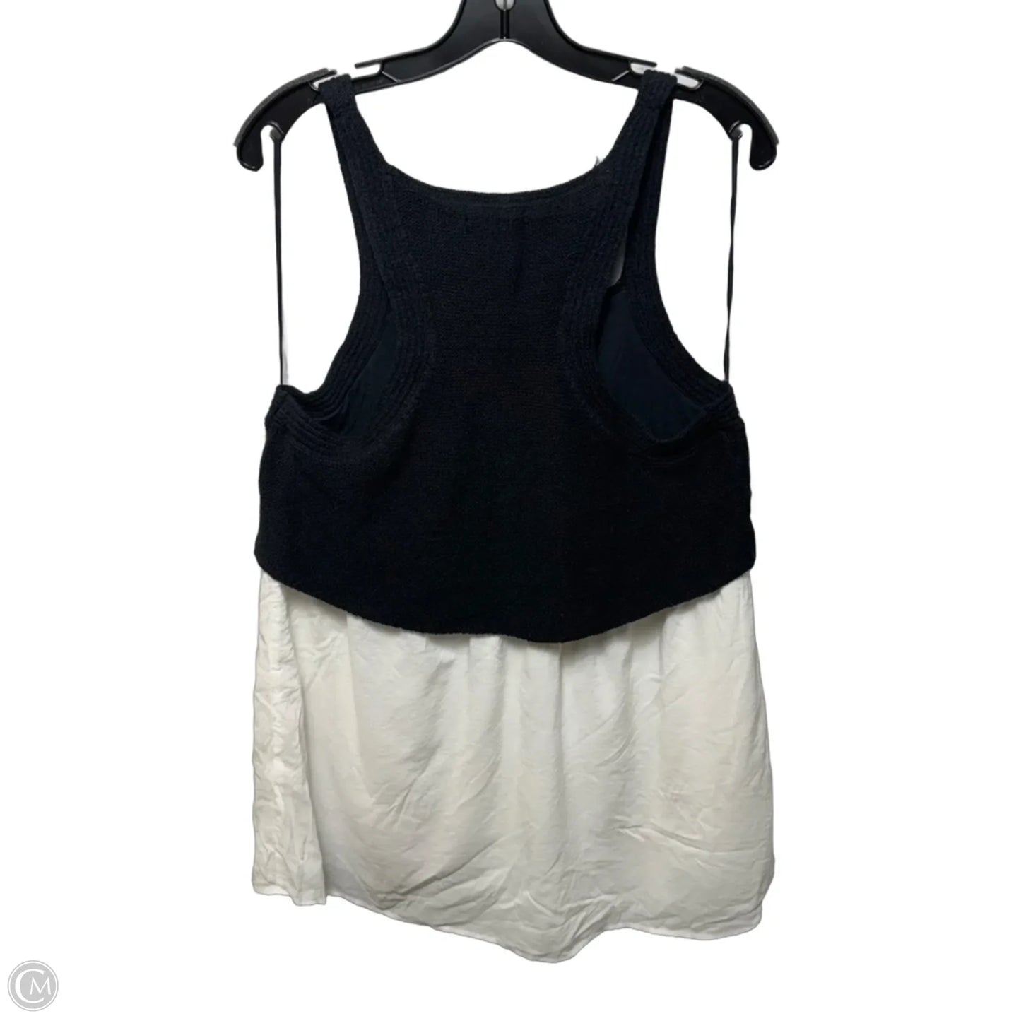 Top Sleeveless By Anthropologie In Black & White, Size: Xl