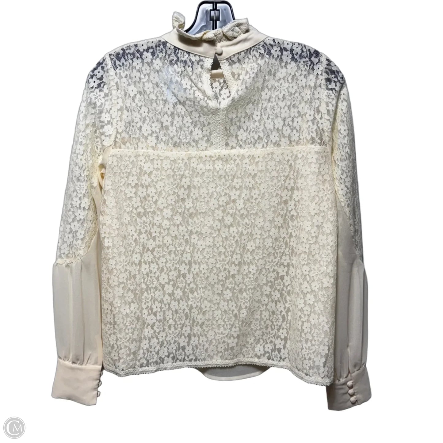Lace Blouse Long Sleeve By Tuckernuck In Cream, Size: S