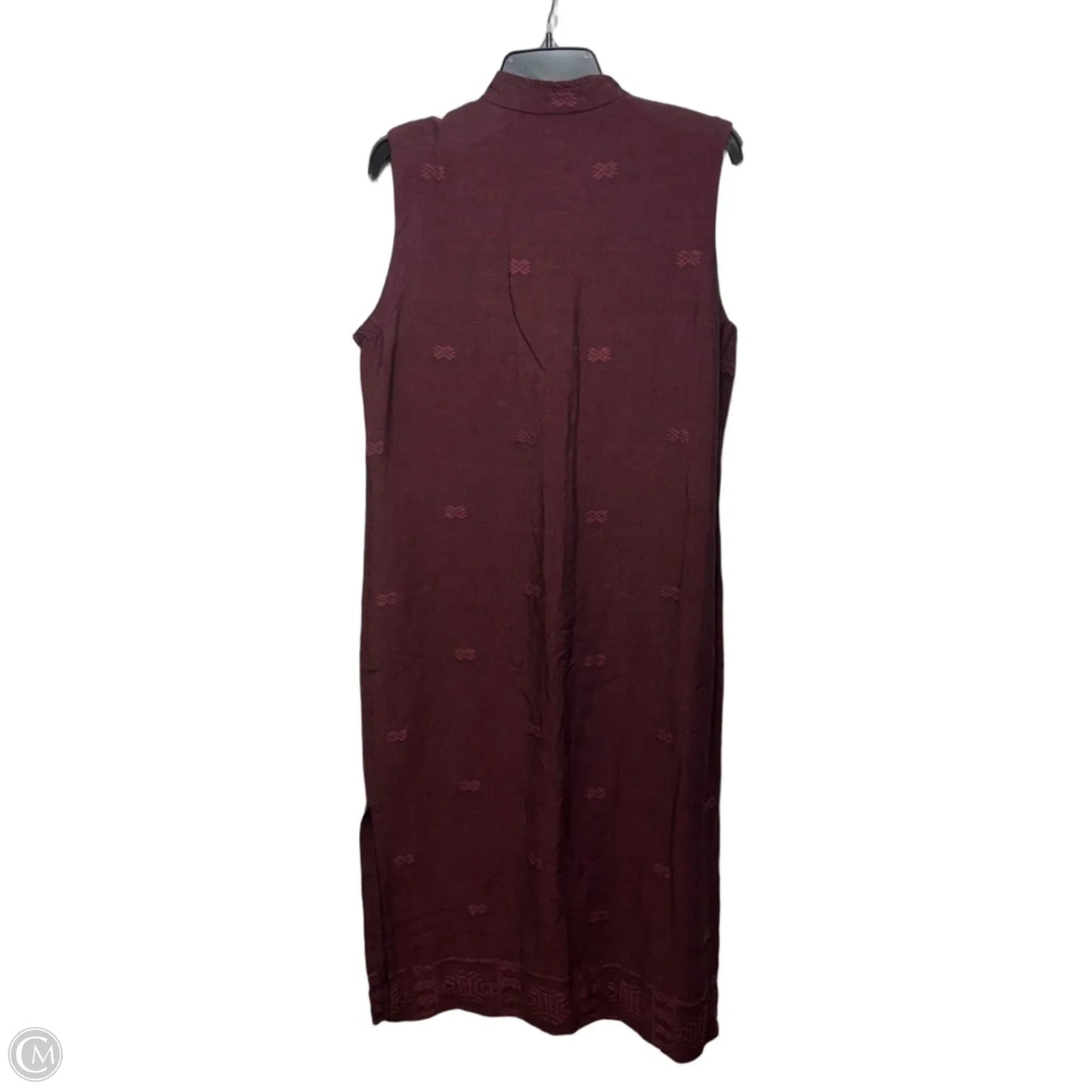 Dress Casual Maxi By stampa collezione In Maroon, Size: S ESTIMATED