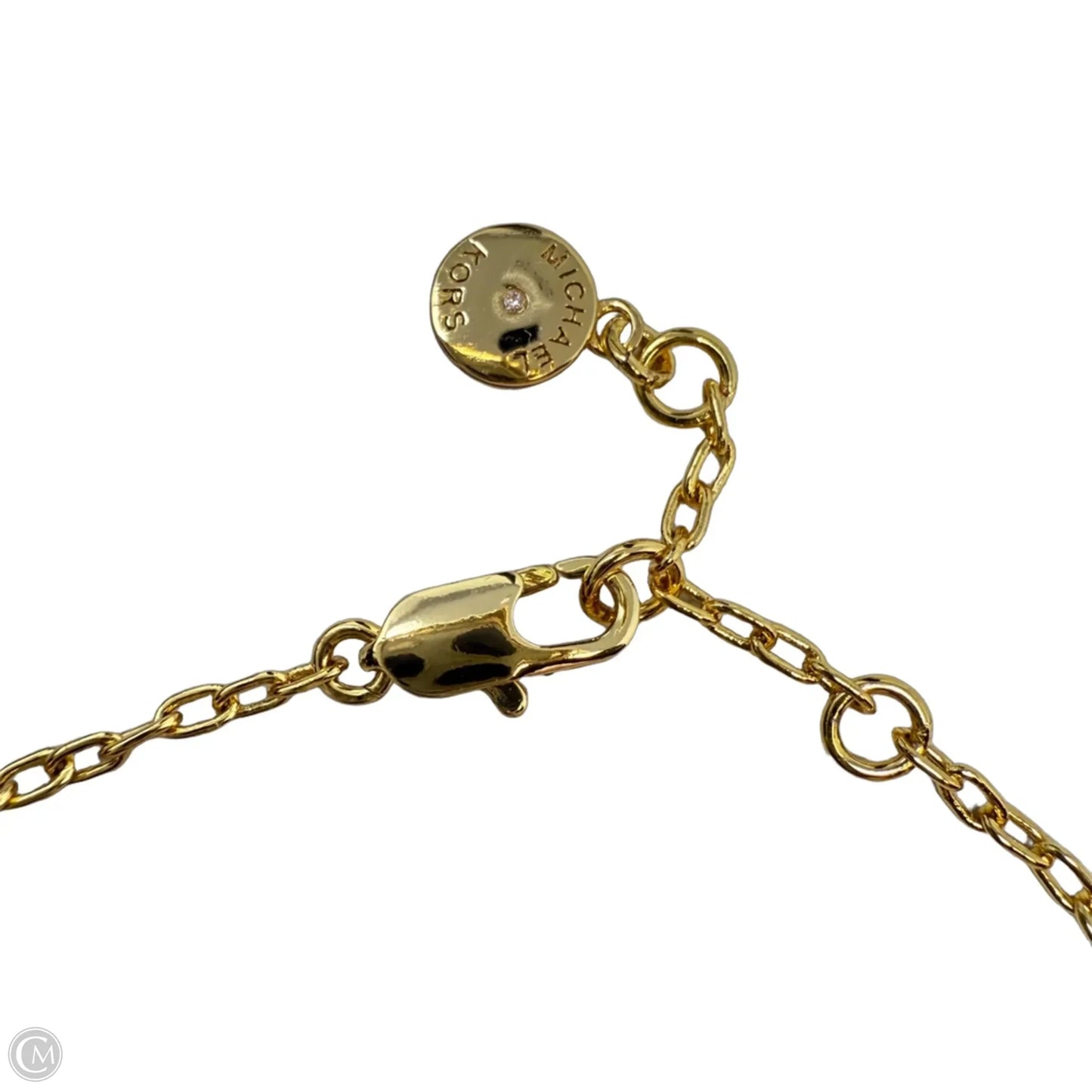 Gold-Tone Logo & Crystal Station Chain Bracelet By Michael By Michael Kors