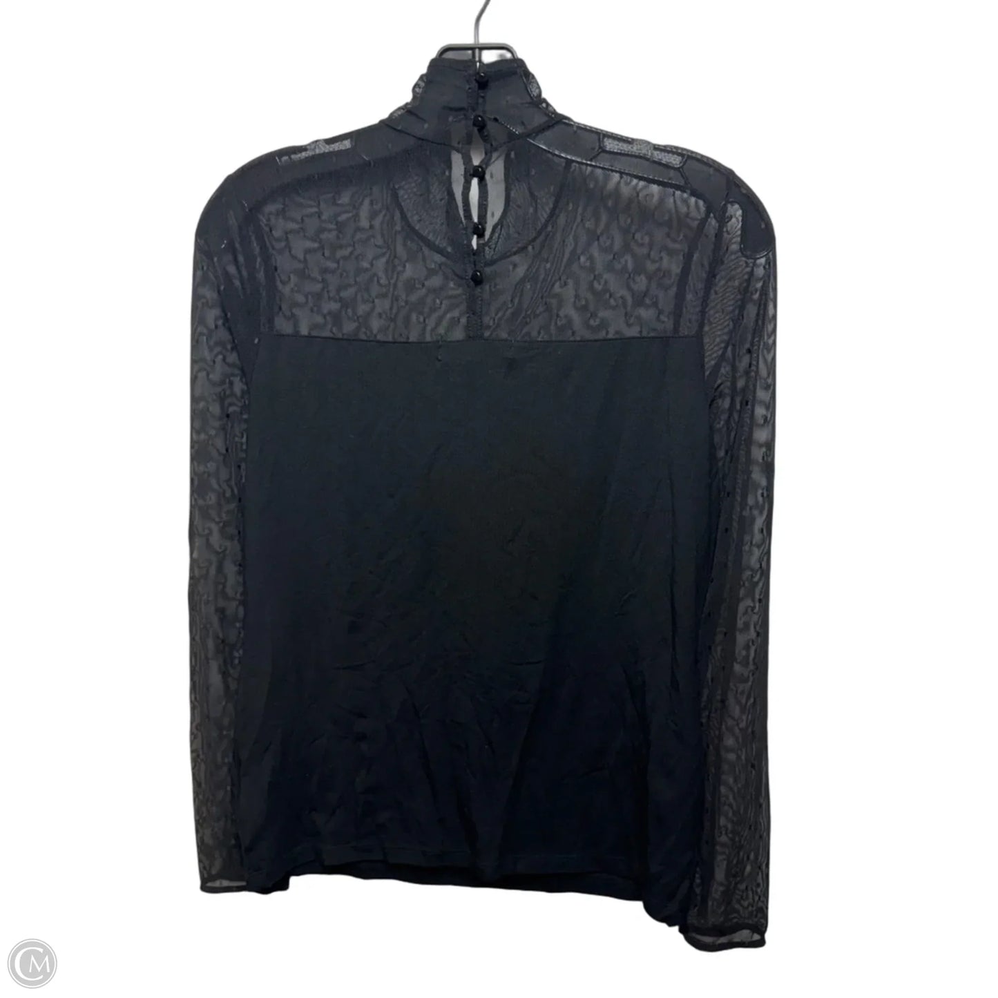 Top Long Sleeve By Lauren By Ralph Lauren In Black, Size: Mp
