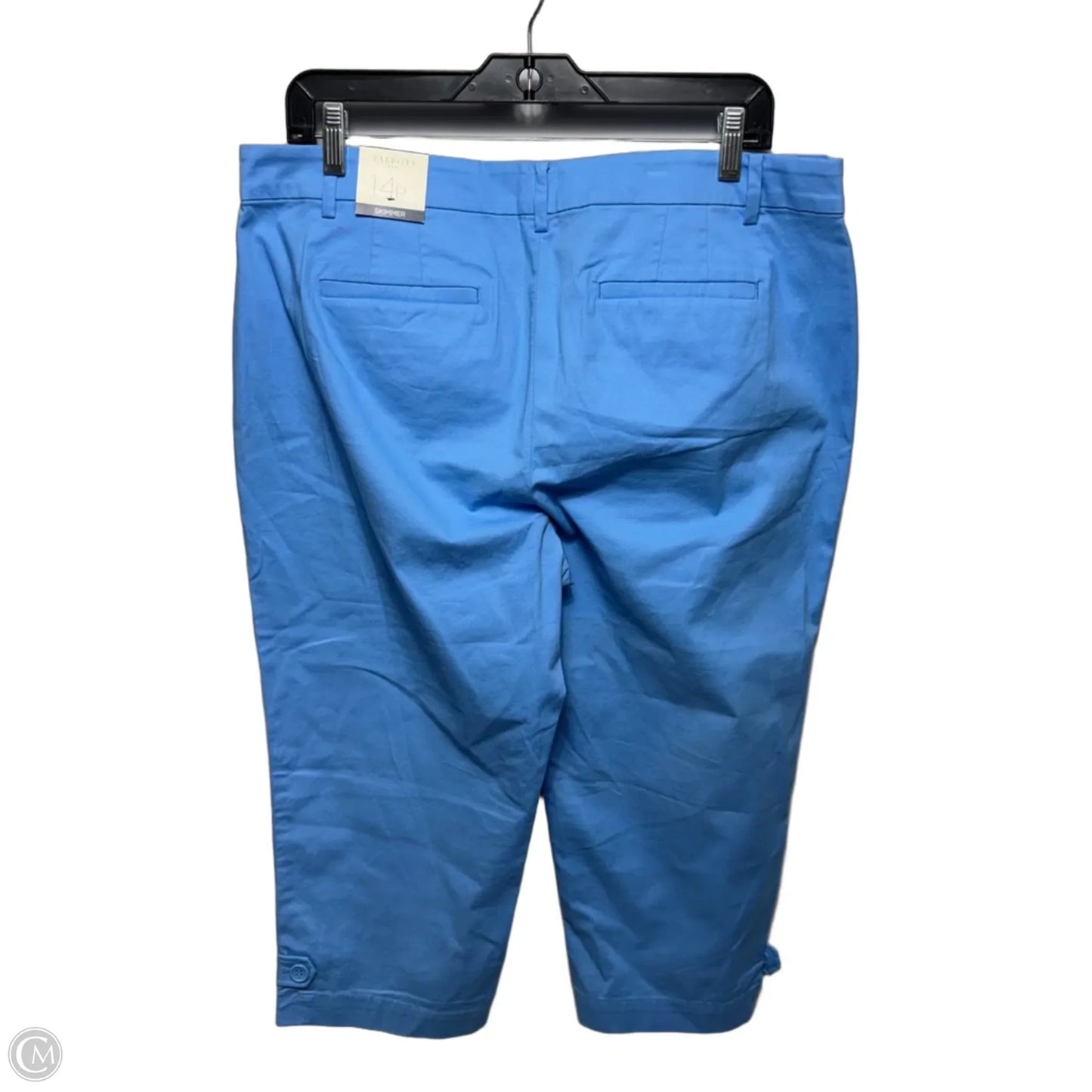 Skimmer Pants Cropped By Talbots In Blue, Size: 14p