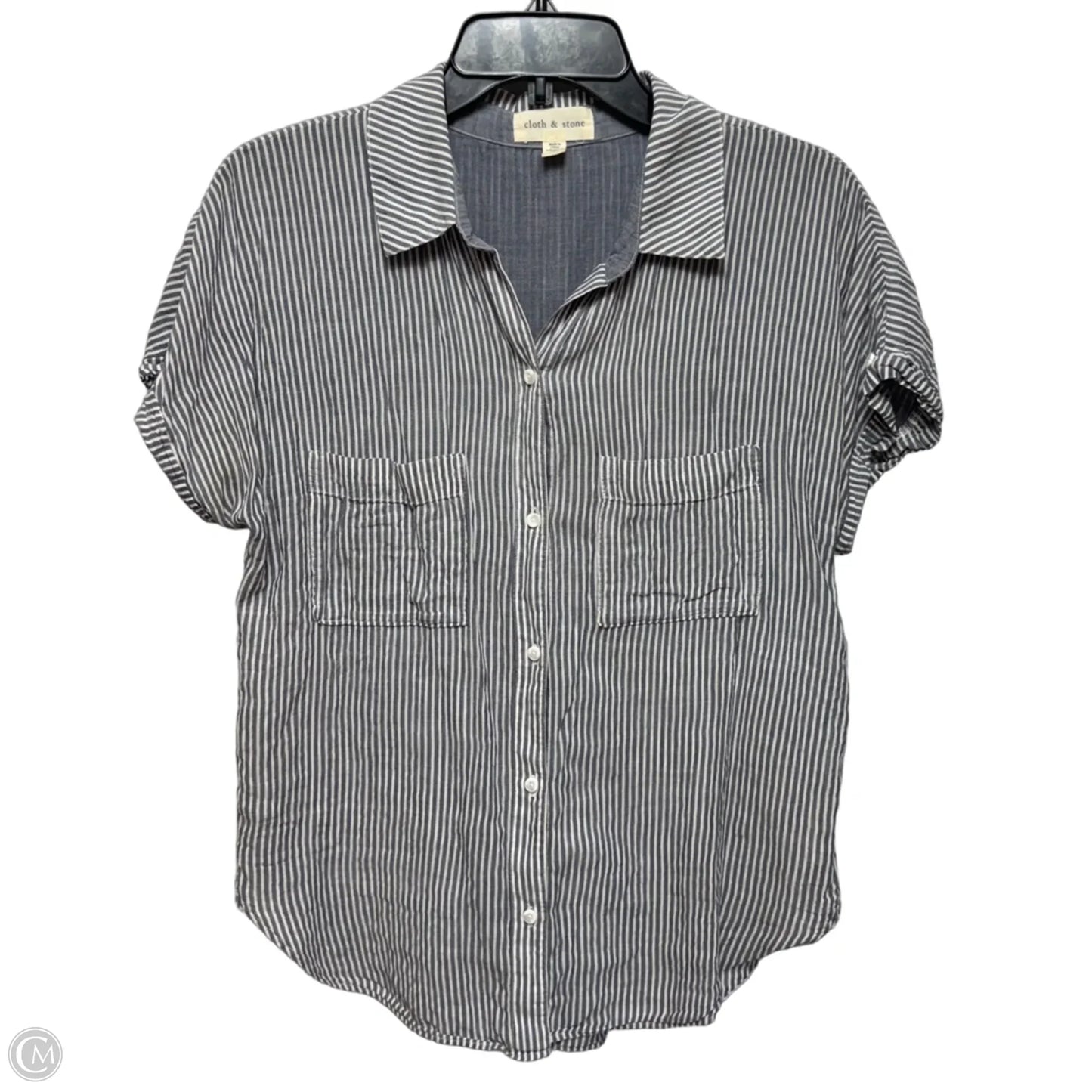 Top Short Sleeve By Cloth & Stone In Striped Pattern, Size: S