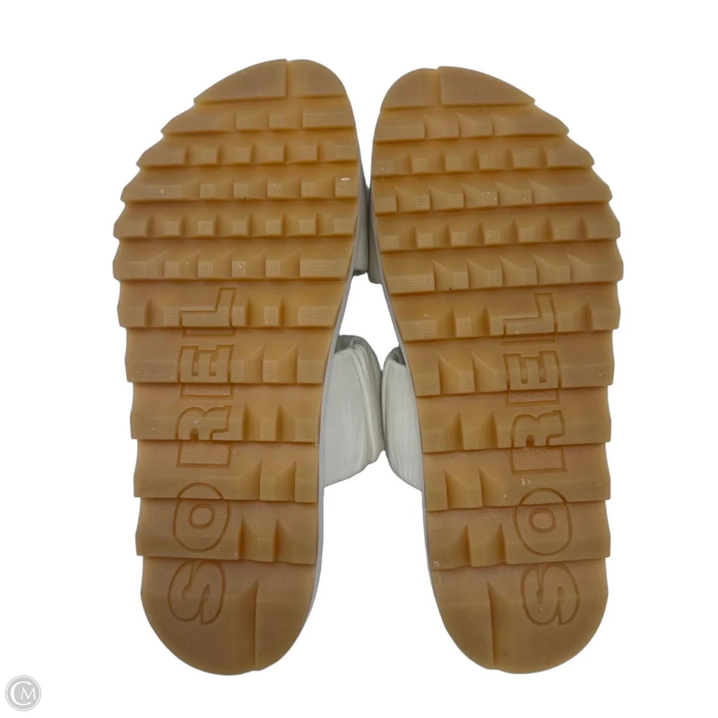 Slide Sandals Flats By Sorel In Cream, Size: 6