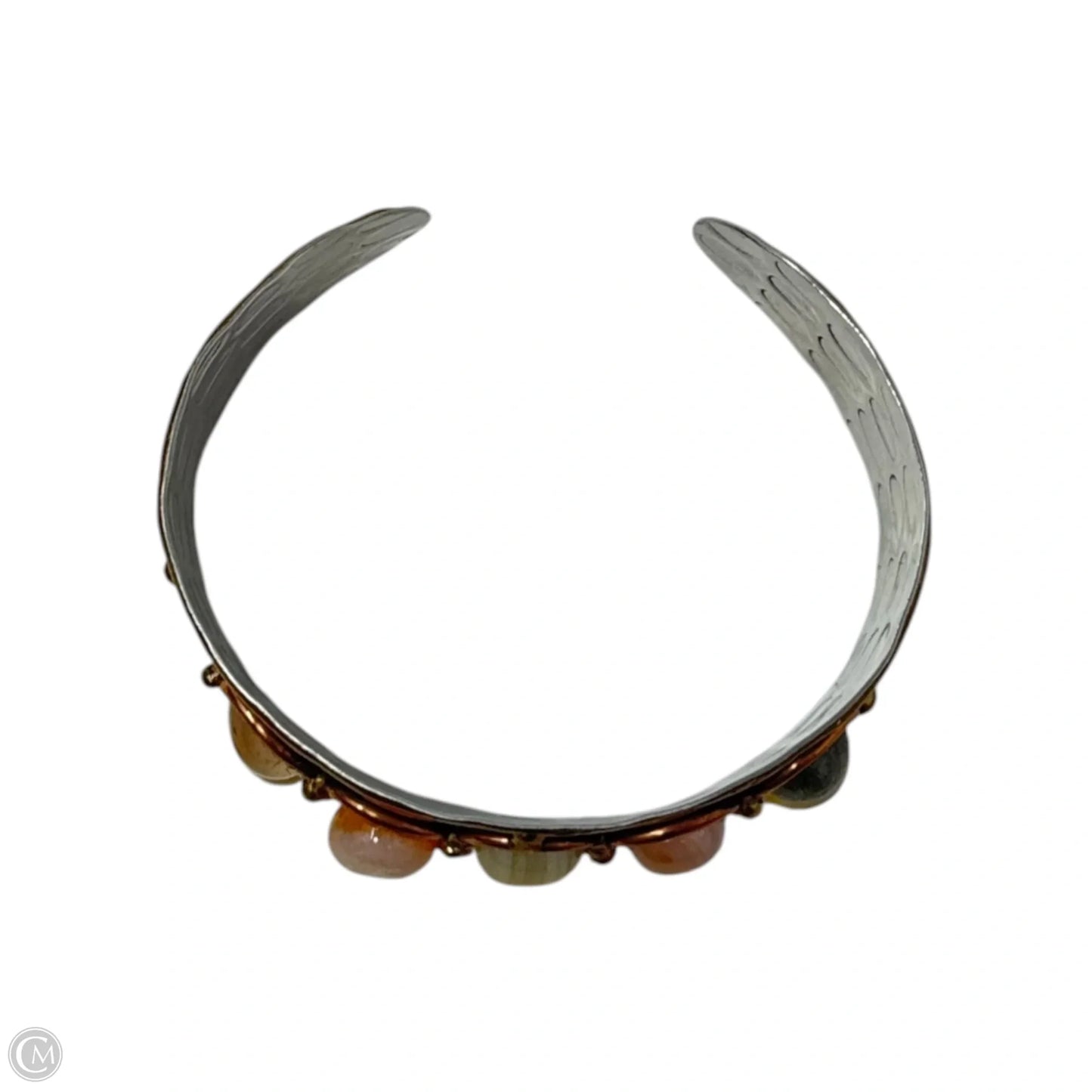 Hammered Gemstone Cuff Bracelet