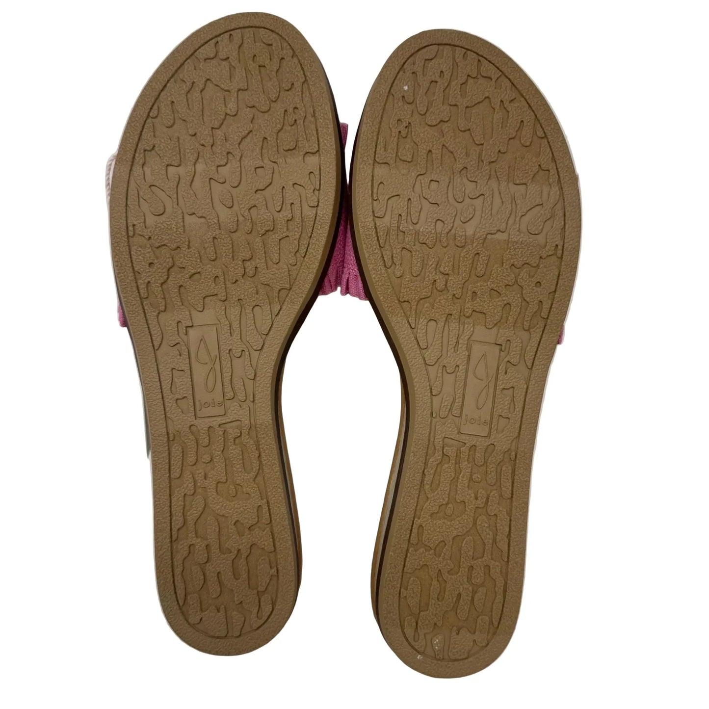 Ruffle Mini Wedge Sandals By Joie In Pink, Size: 8.5