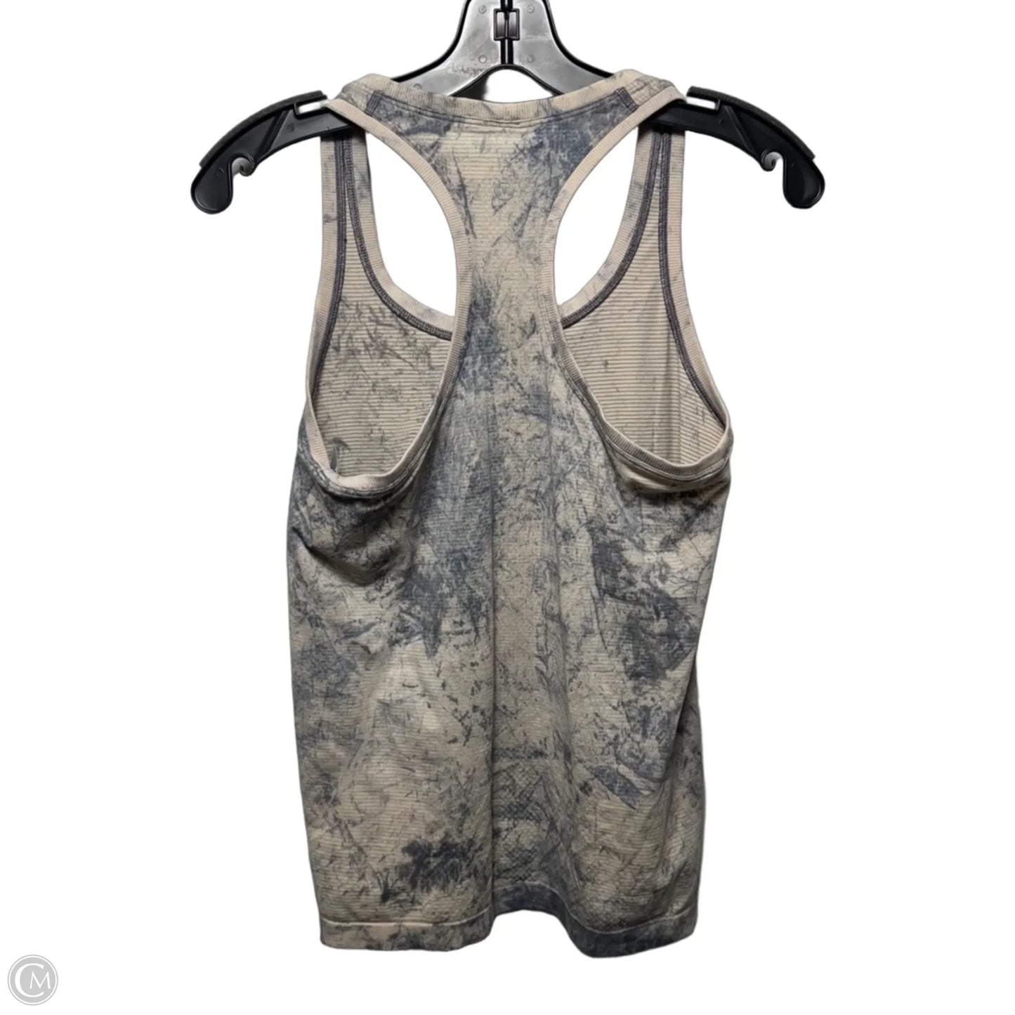 Athletic Tank Top By Lululemon In Blue & Cream, Size: 6