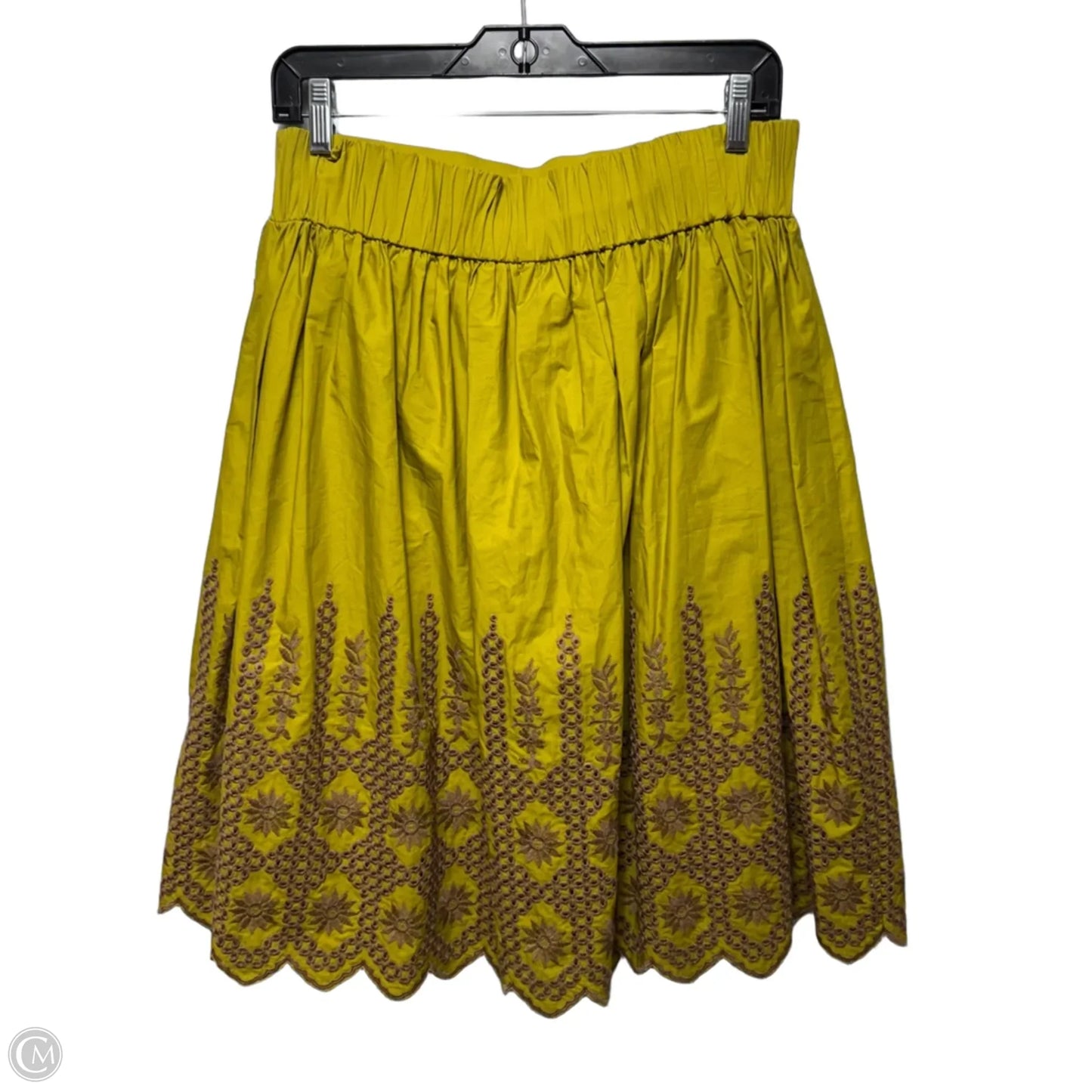 Skirt Midi By Blue Tassel In Green & Tan, Size: S