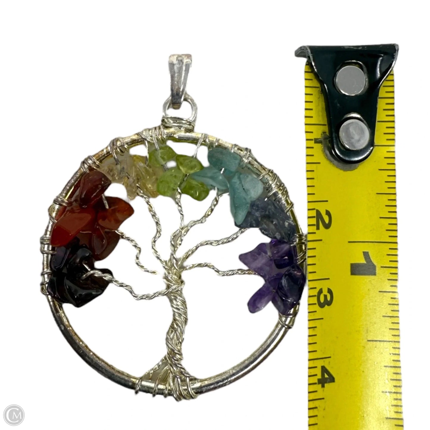 Natural Stone Bead Tree Of Life Pendant