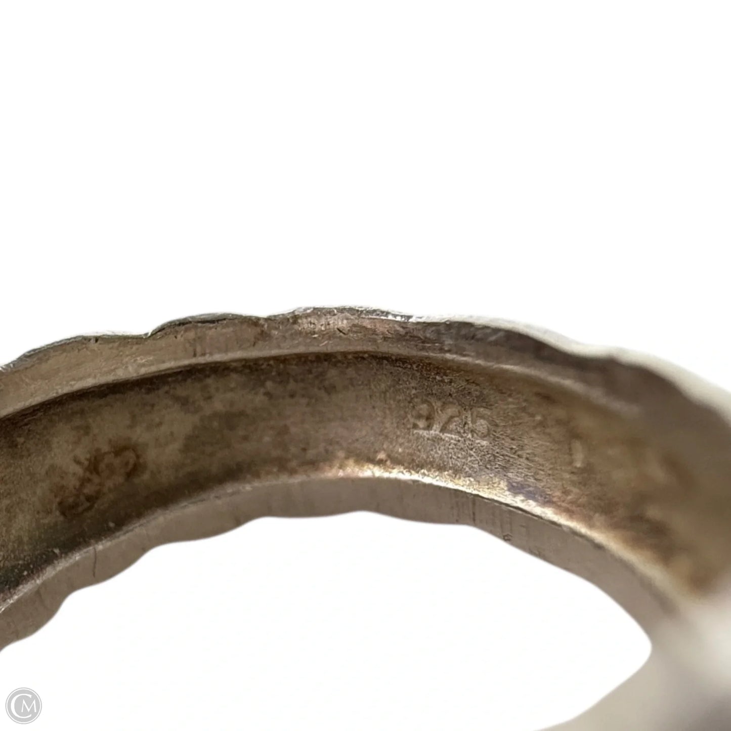 Sterling Silver Square Cubic Zirconia Cable Ring, Size: 5.5