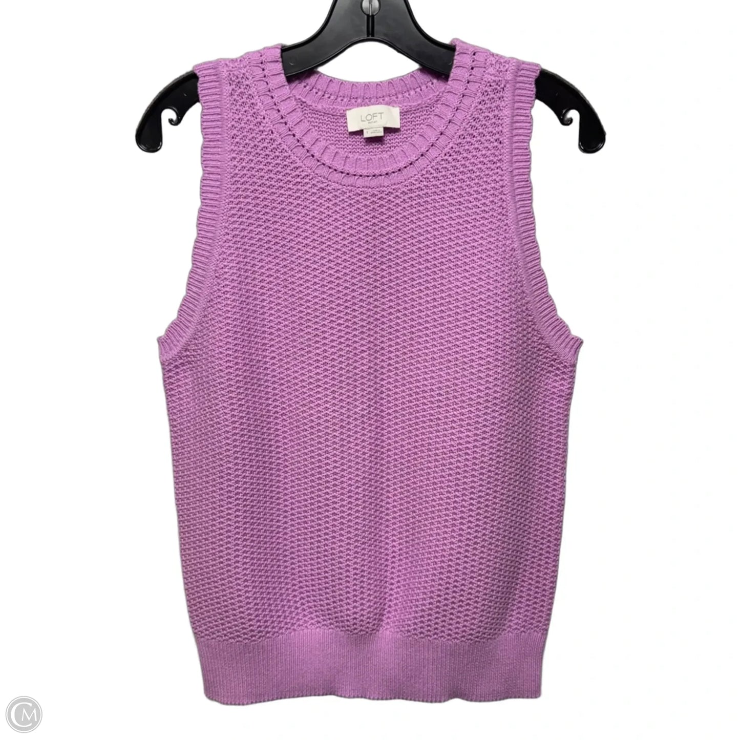 Vest Sweater By Loft In Pink, Size: L