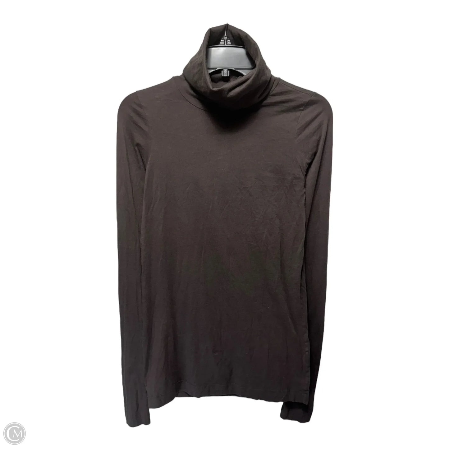Top Long Sleeve By Theory In Brown, Size: M