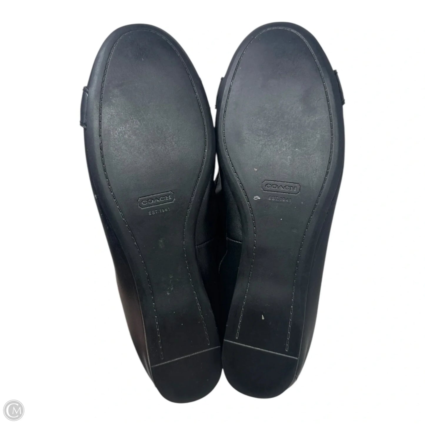 Ballet Flats Shoes Designer By Coach In Black, Size: 9