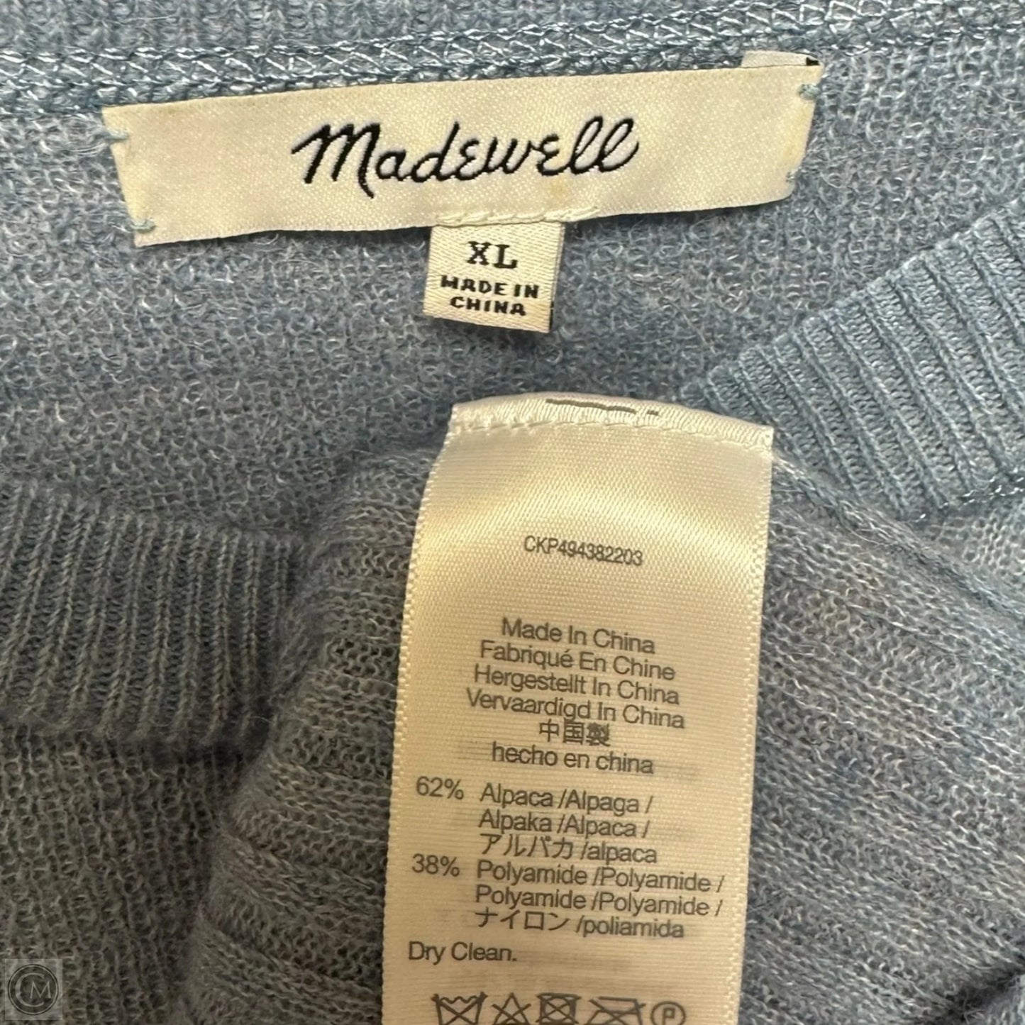 Alpaca Sweater By Madewell In Blue, Size: Xl