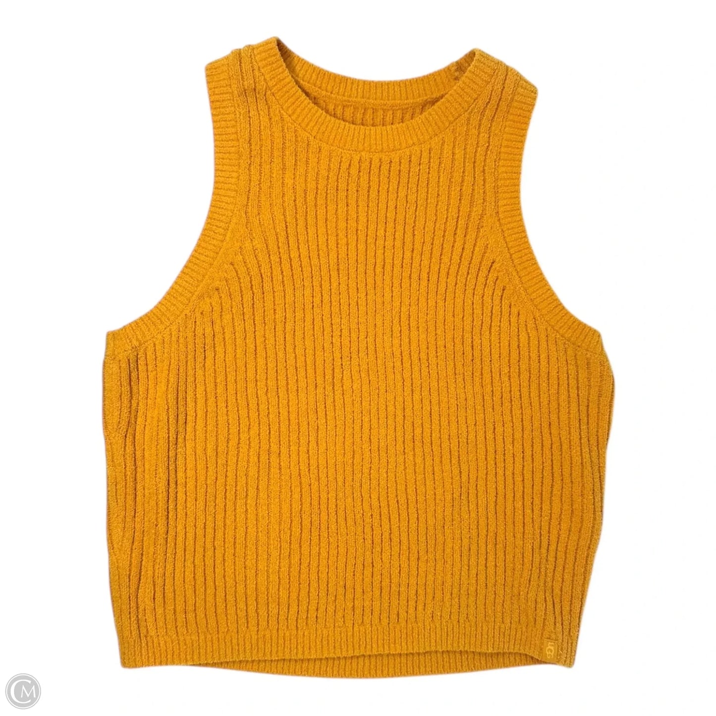 Top Sleeveless Designer By Ugg In Yellow, Size: M