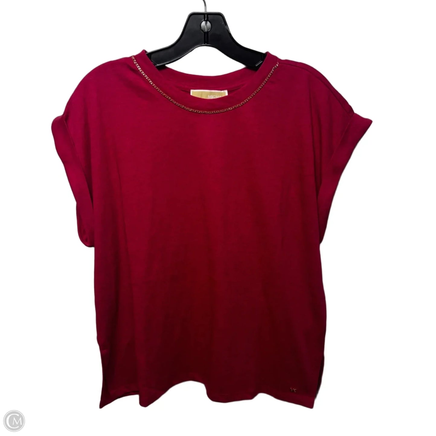Top Short Sleeve By Michael By Michael Kors In Red, Size: L