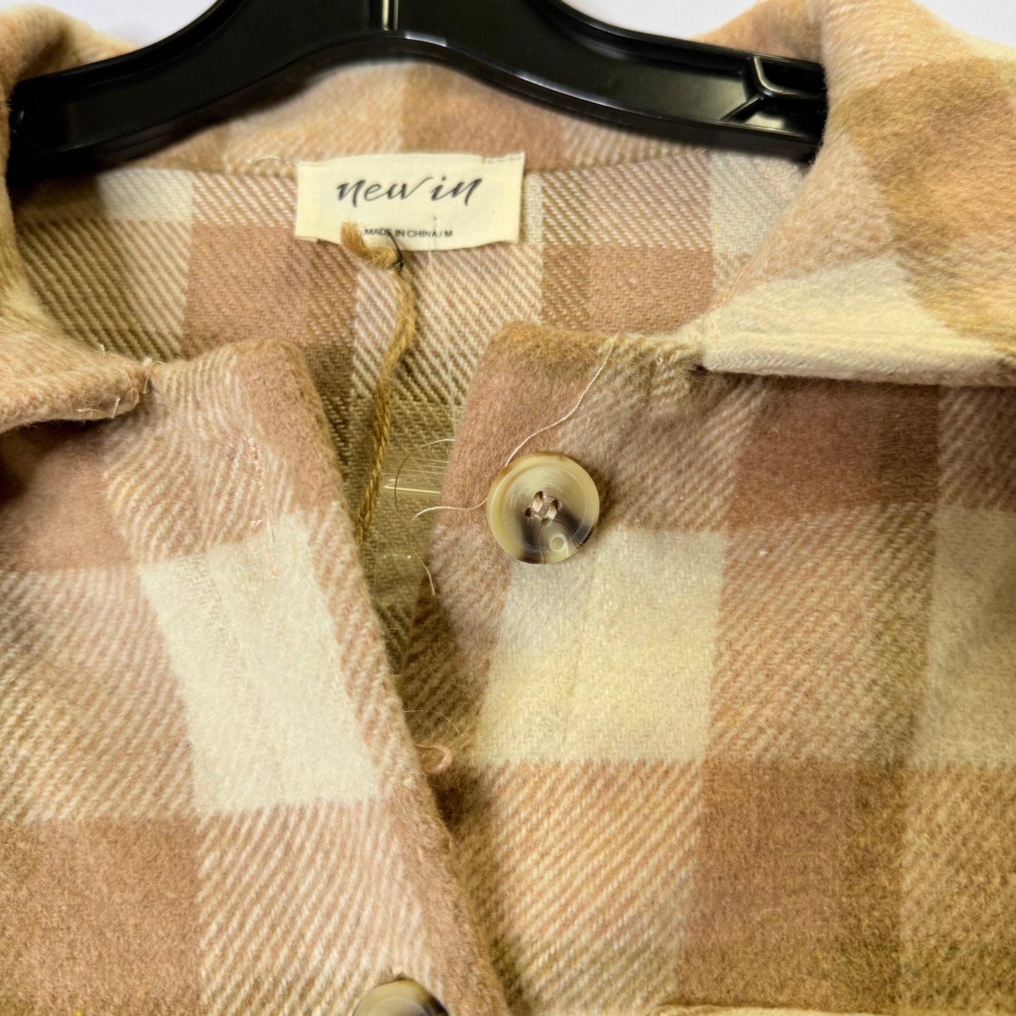 Jacket Shirt By New In In Tan, Size: M