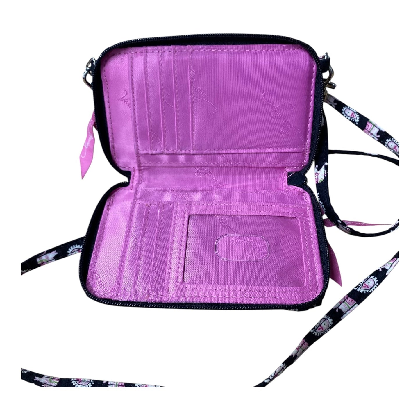Crossbody By Vera Bradley In Black & Pink, Size:Small