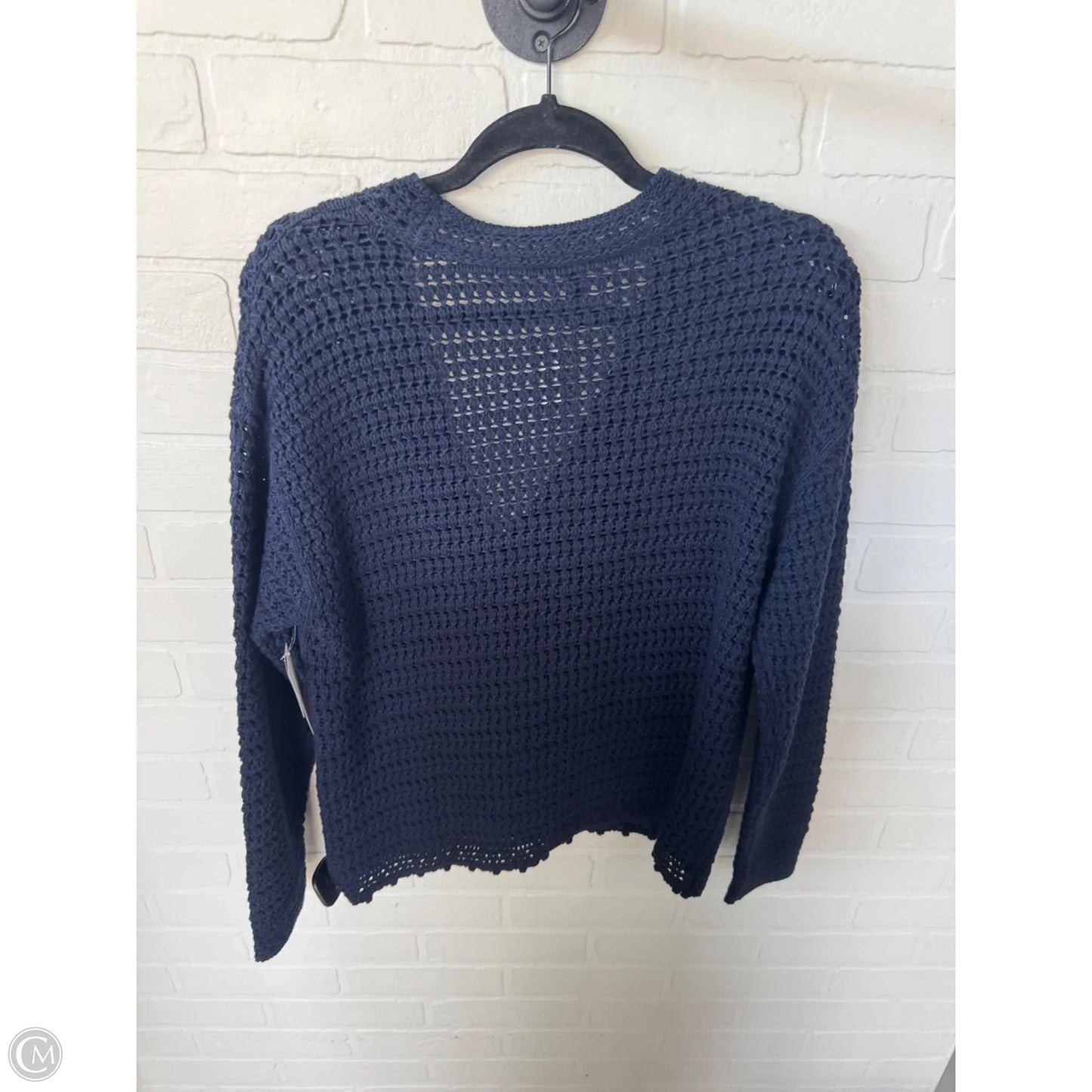 Sweater Cardigan By Talbots In Blue, Size: L