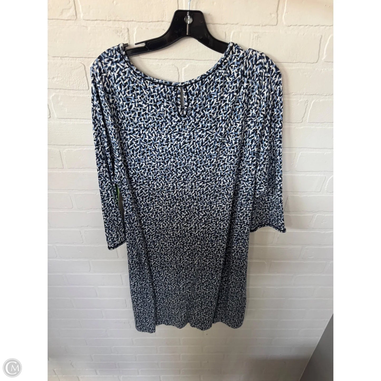 Dress Casual Midi By J. Jill In Blue & White, Size: L
