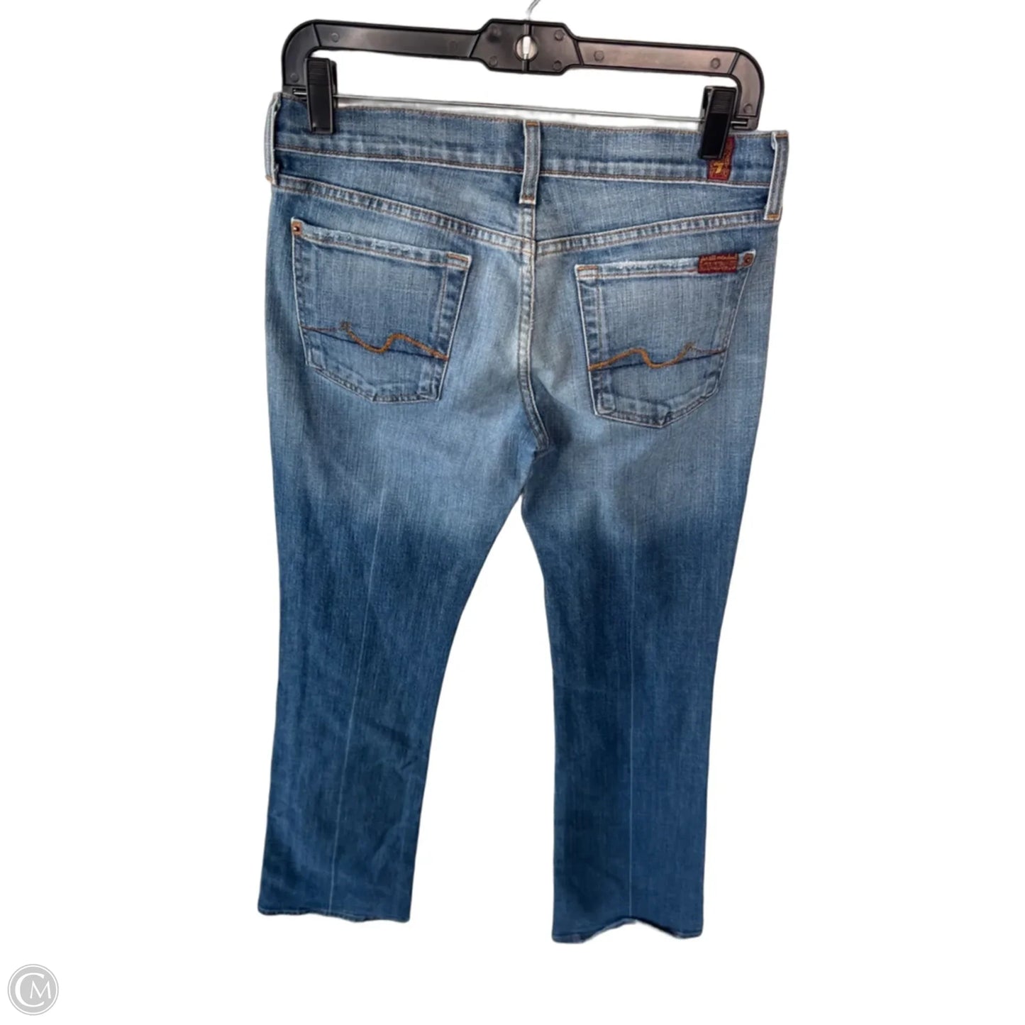 Jeans Straight By 7 For All Mankind In Blue Denim, Size: 8
