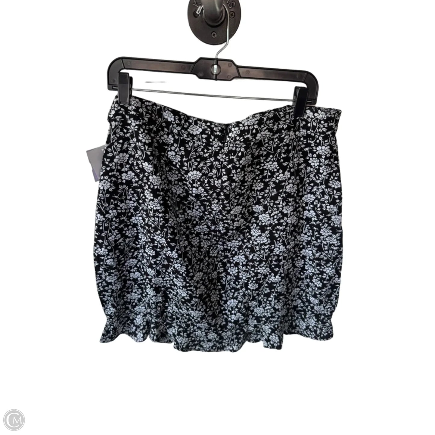 Skirt Mini & Short By Loft In Black & White, Size: 10