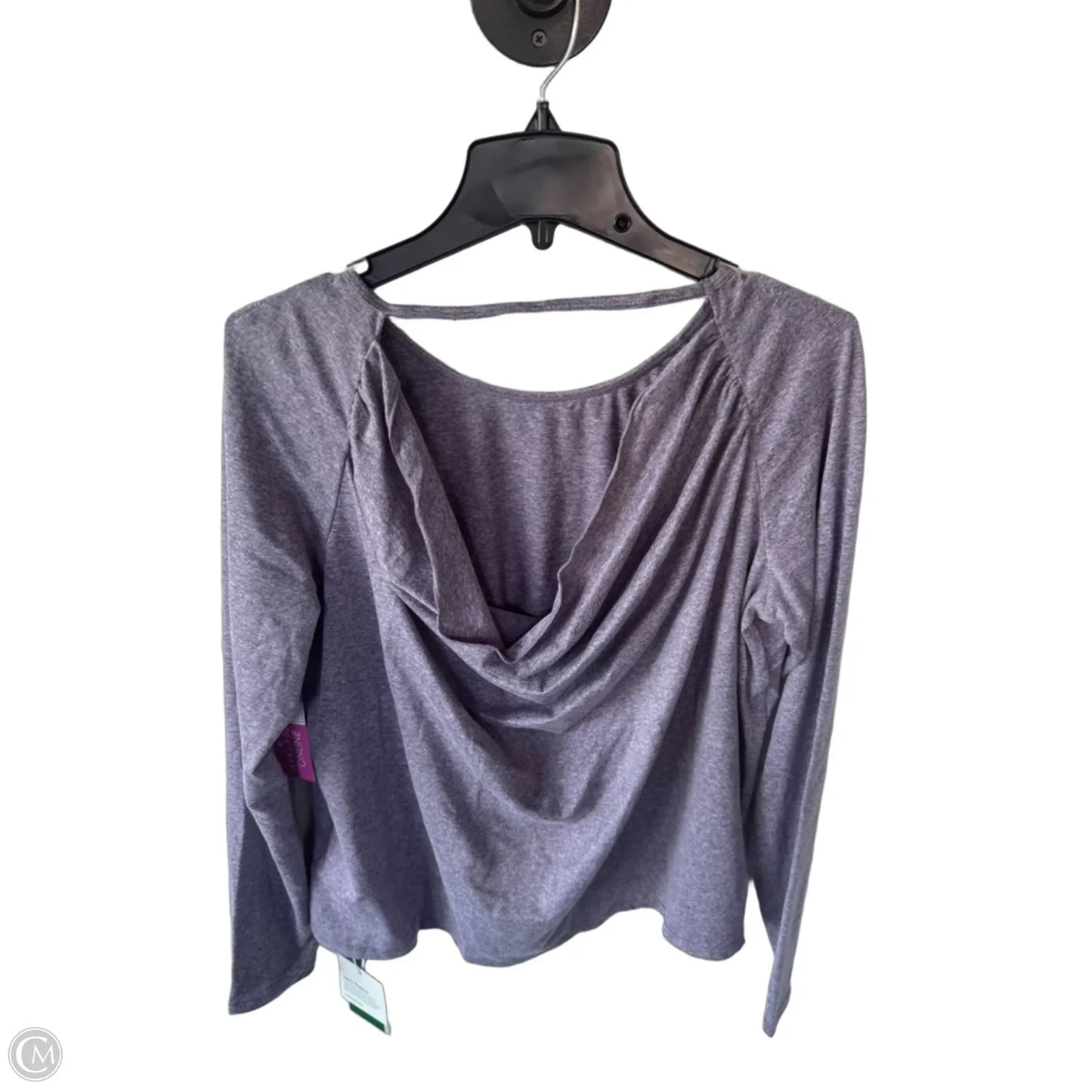 Athletic Top Long Sleeve Crewneck By Halara In Purple, Size: L