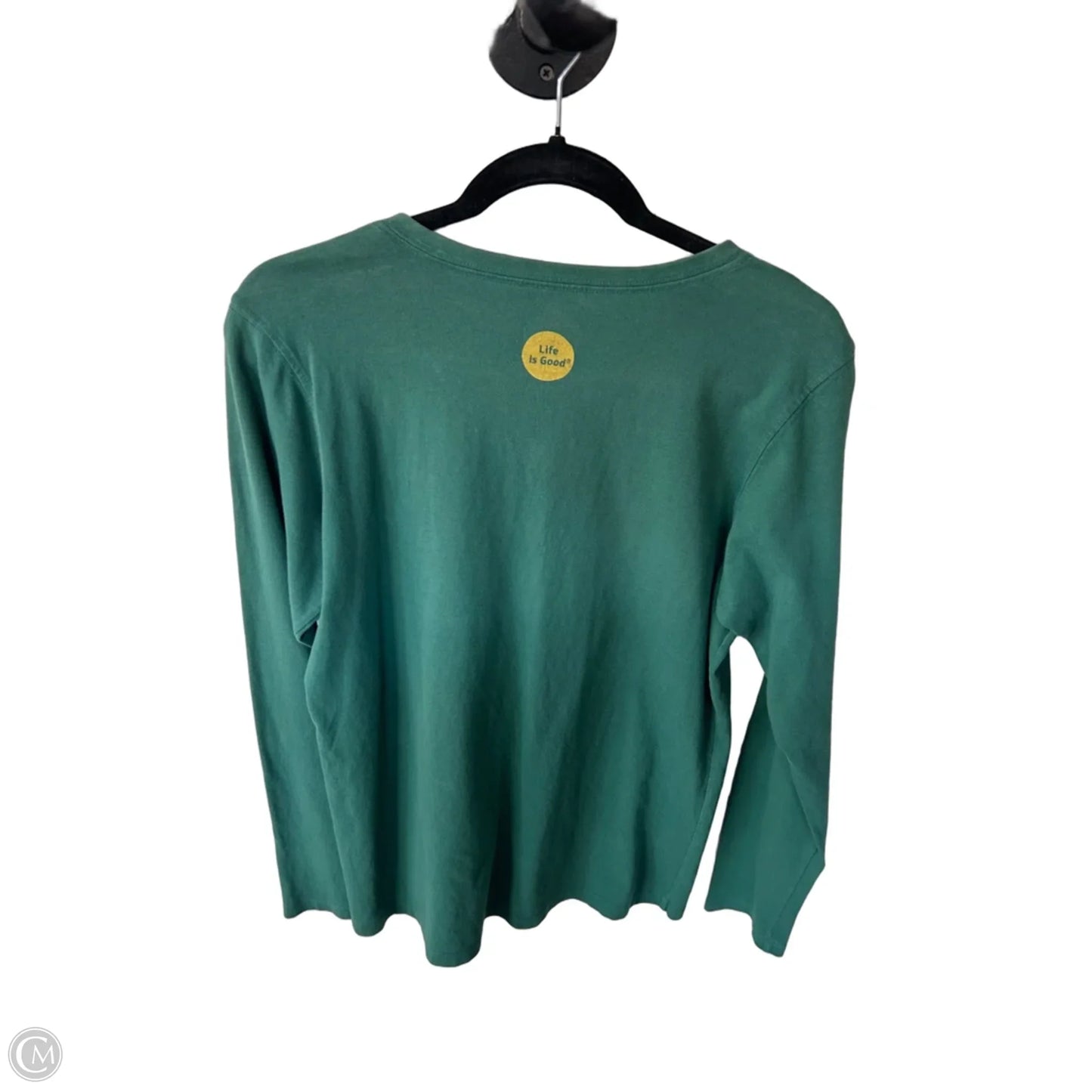 Top Long Sleeve Basic By Life Is Good In Green, Size: M