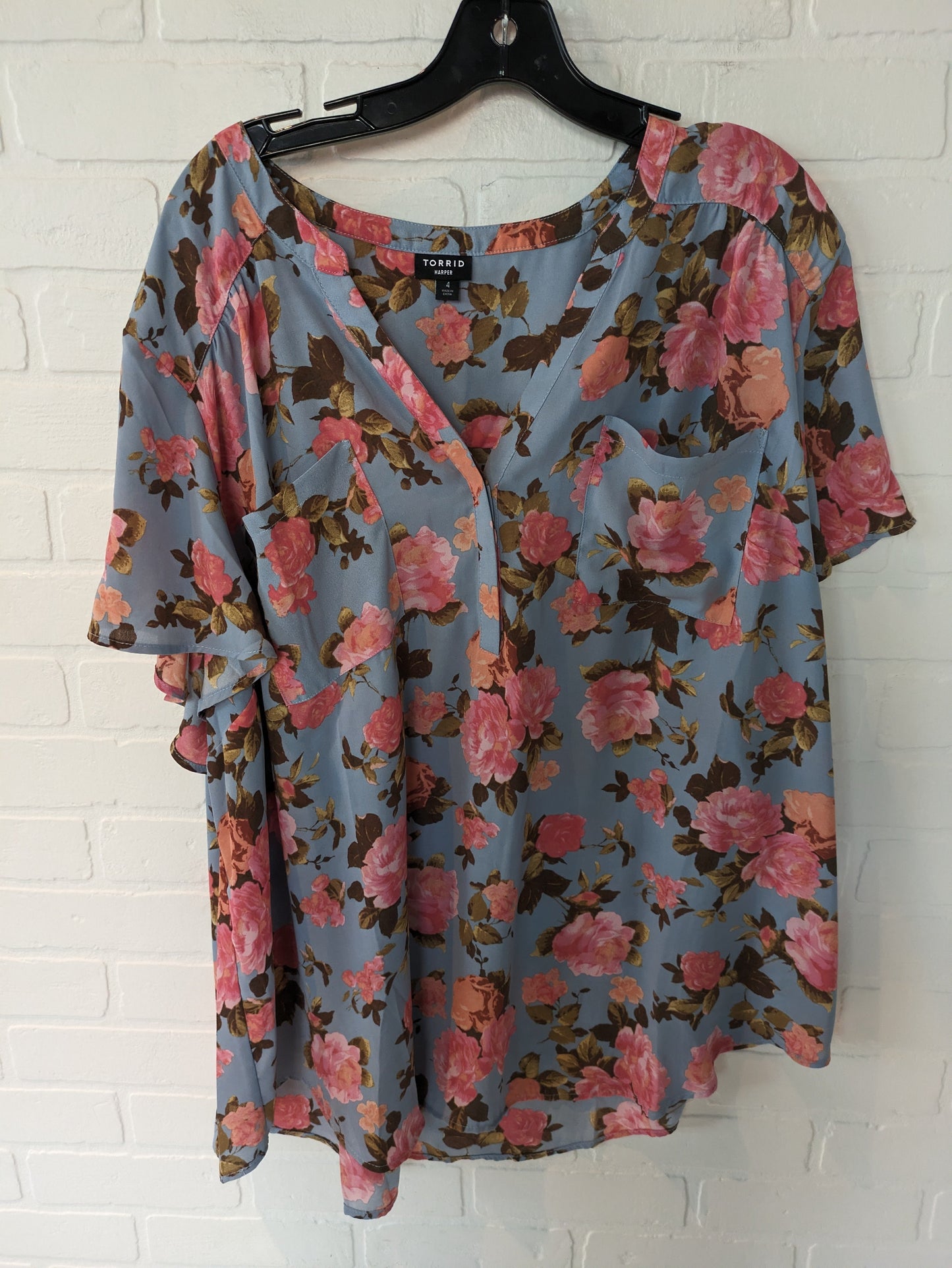 Blouse Short Sleeve By Torrid Size: 4x