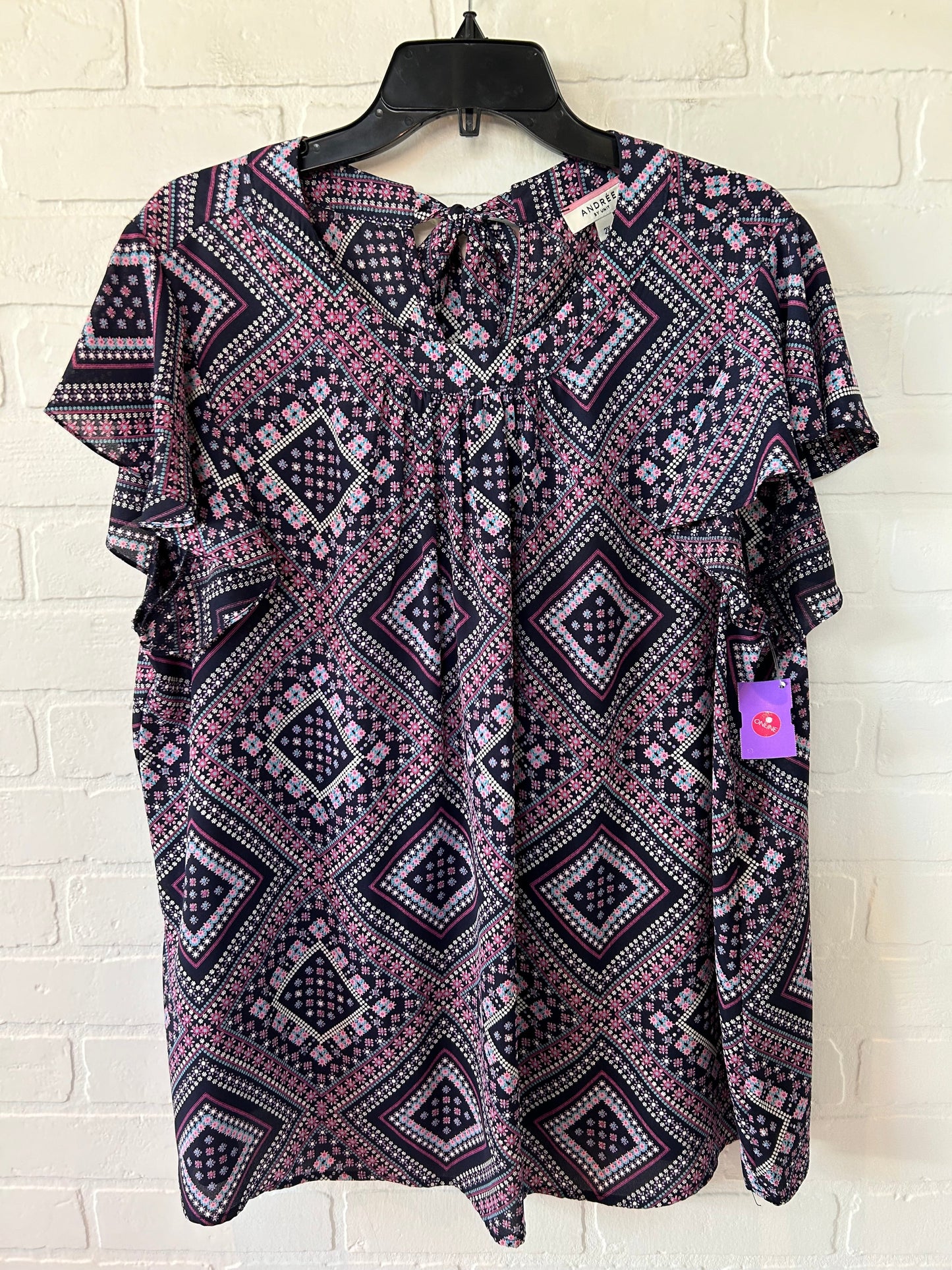 Blouse Short Sleeve By Andree By Unit Size: 2x