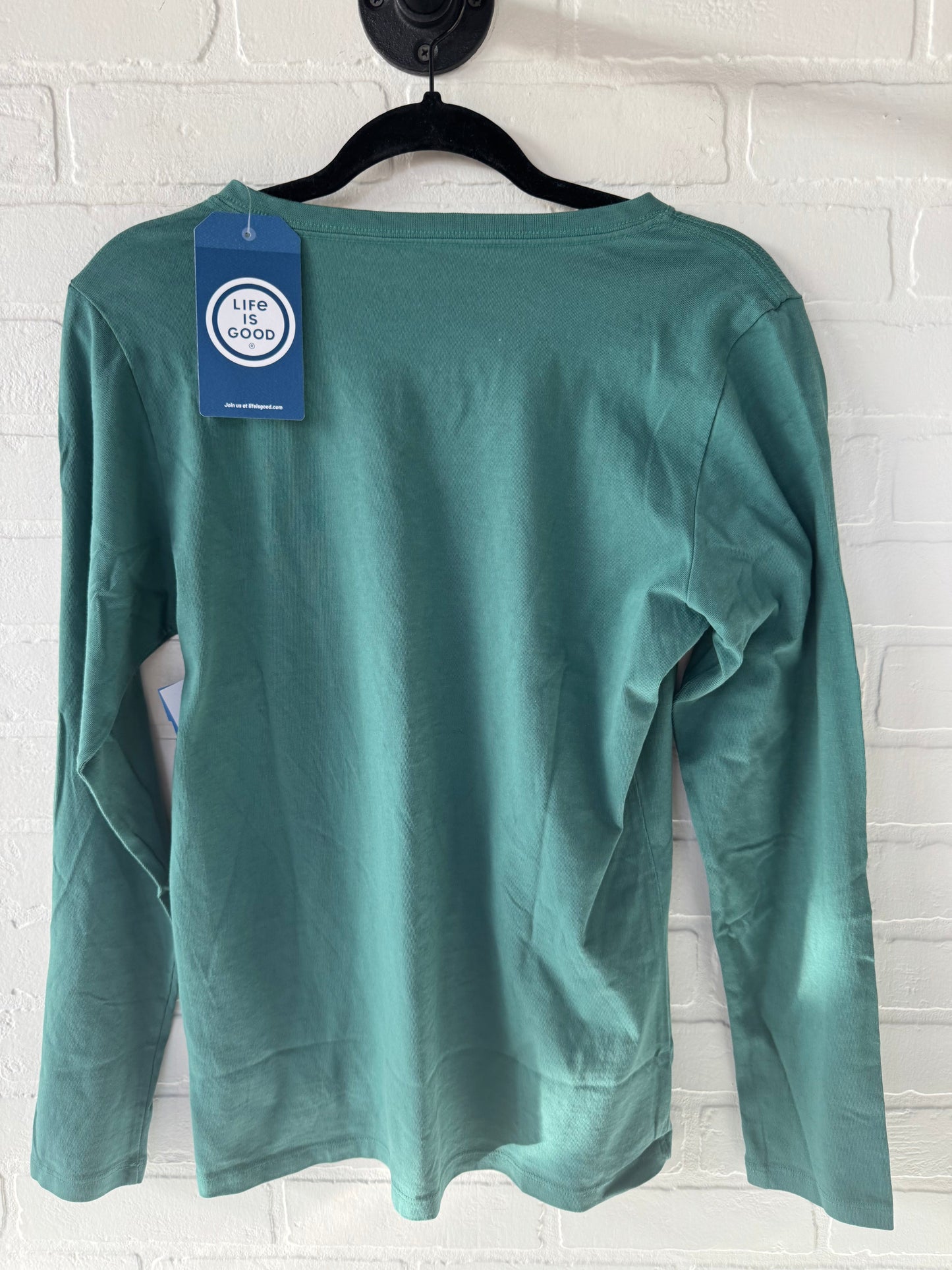 Top Long Sleeve Basic By Life Is Good In Green, Size: S